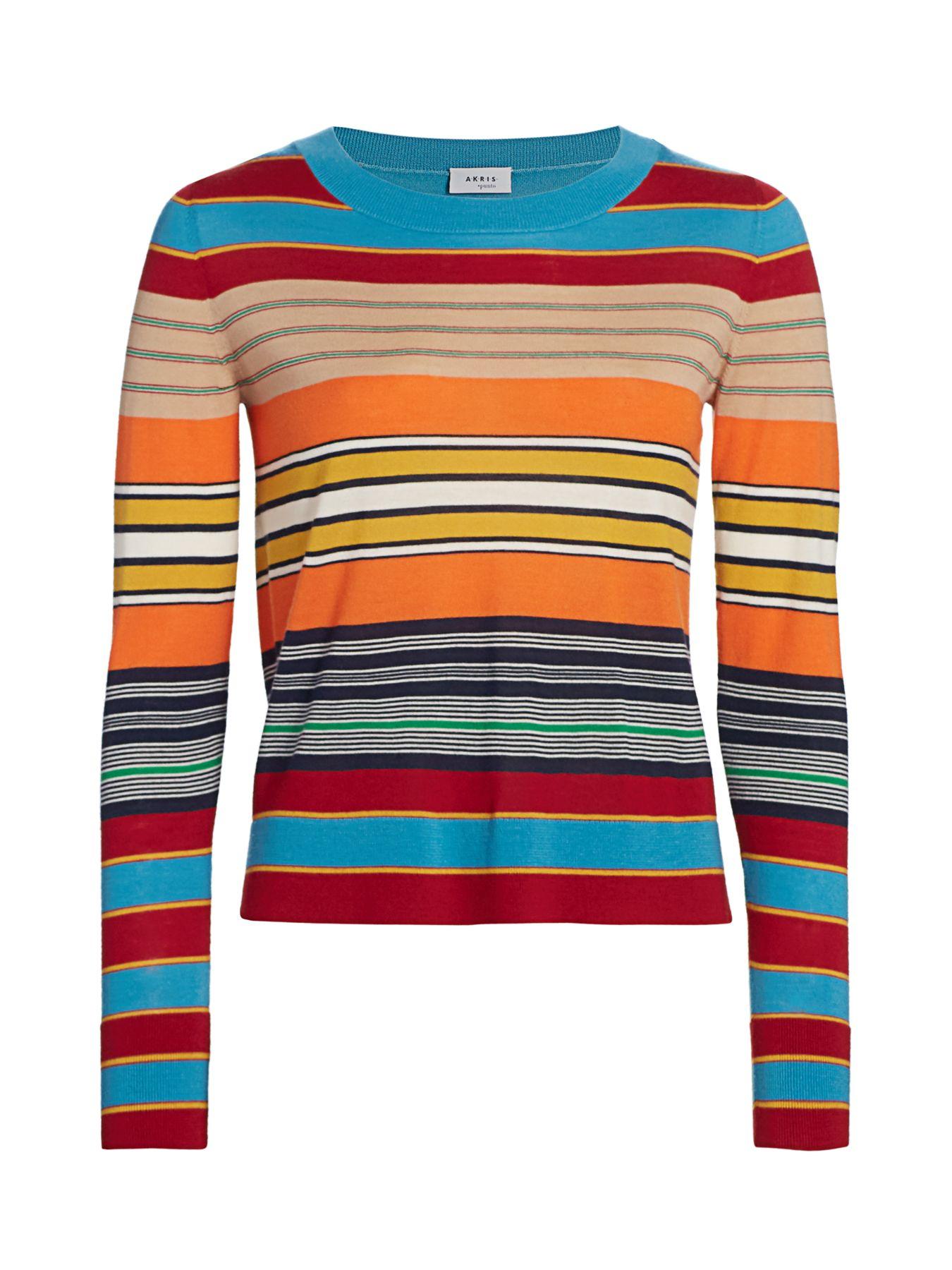 Akris Punto Wool Horizontal Stripe Knit Sweater - Lyst