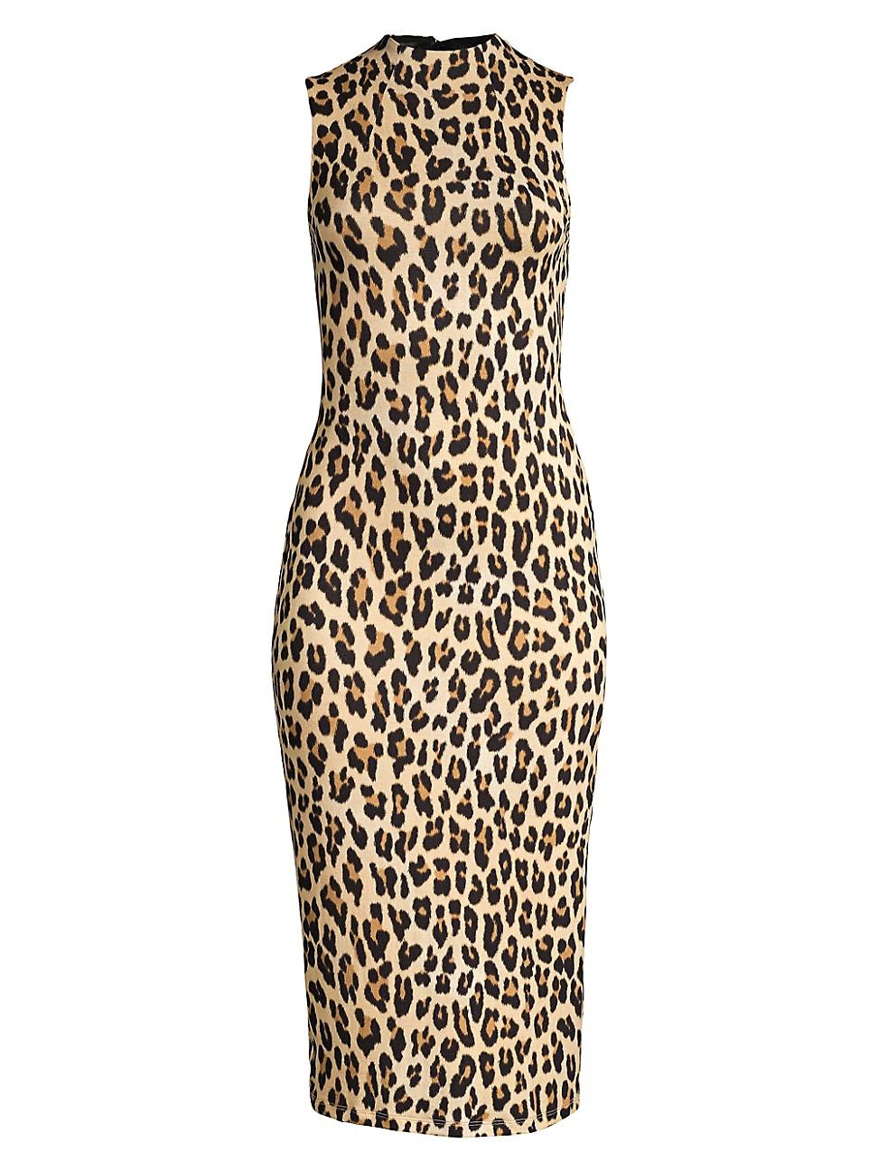 Leopard sleeveless dress Clearance
