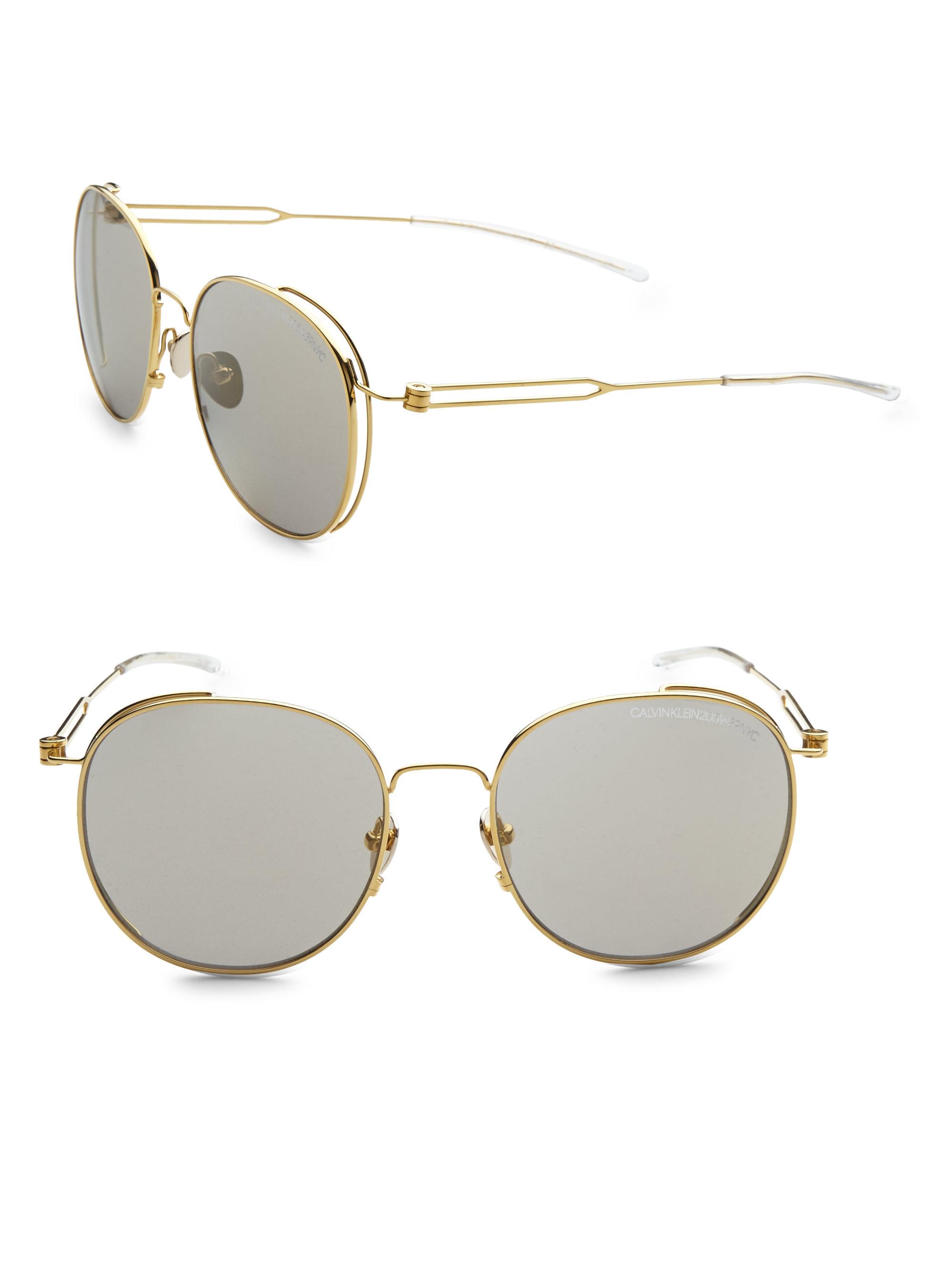 calvin klein sunglasses round
