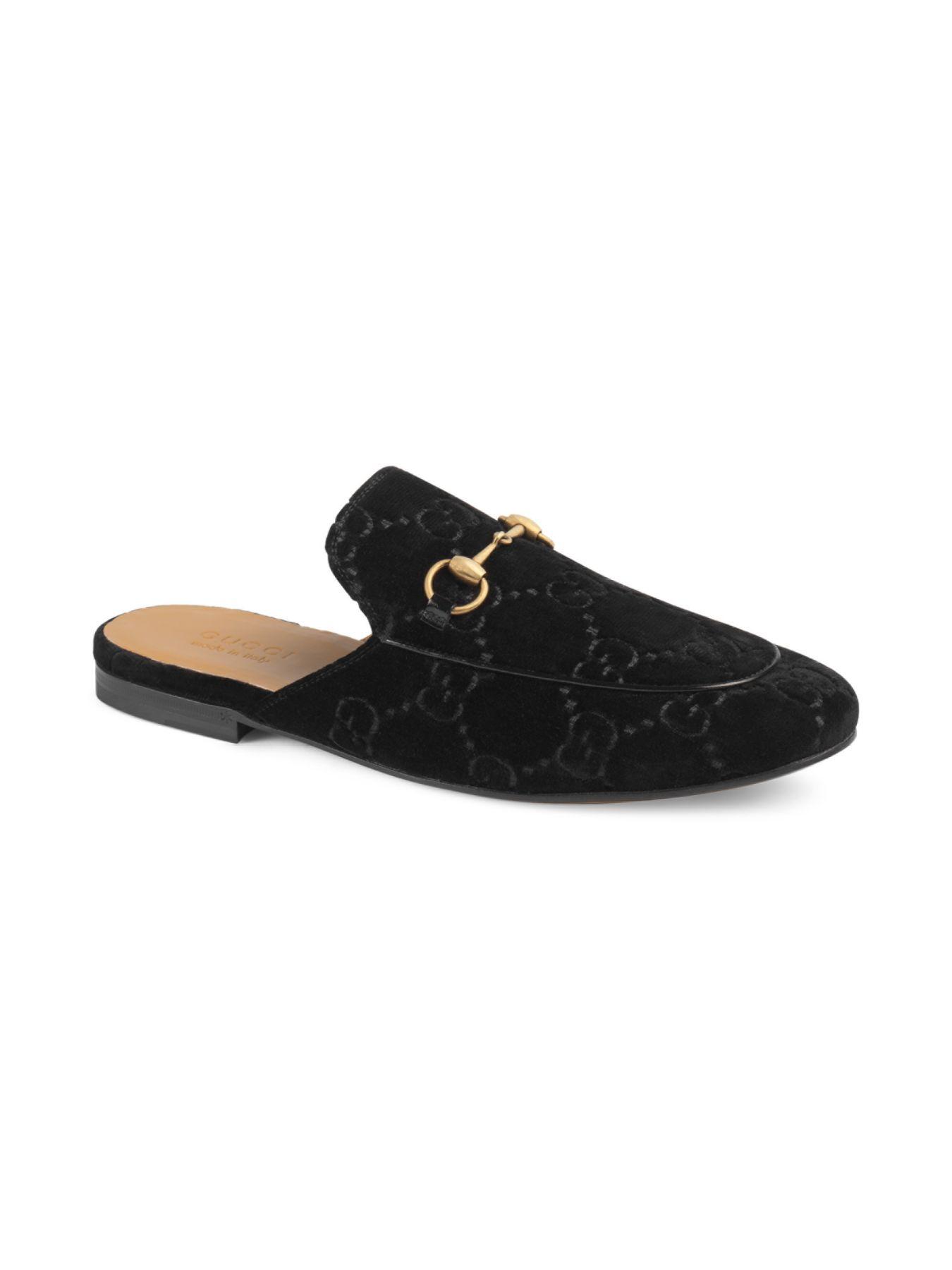 gucci velvet princetown slippers