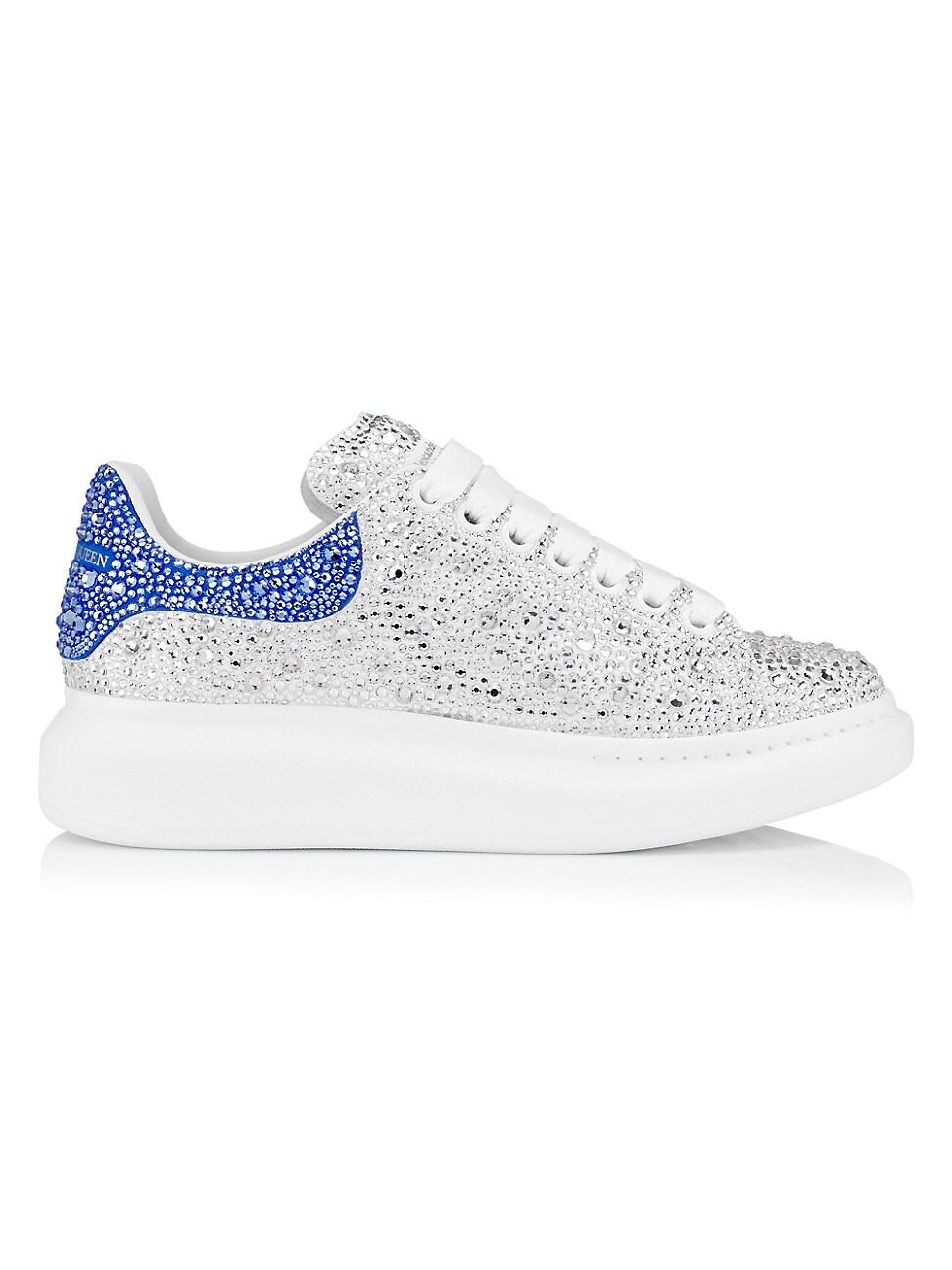Alexander McQueen Crystal-embellished Low-top Sneakers in Blue for