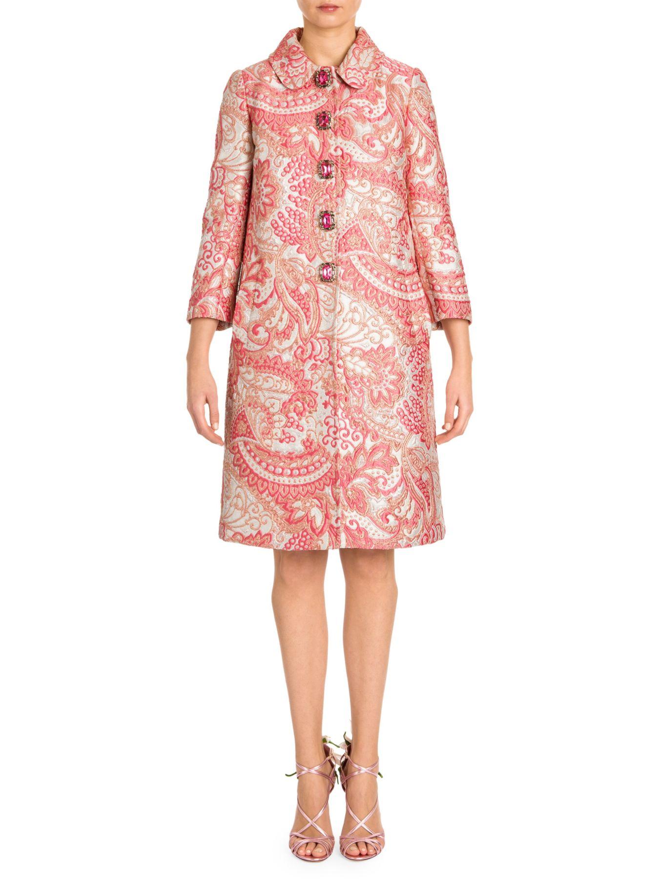 dolce gabbana pink coat