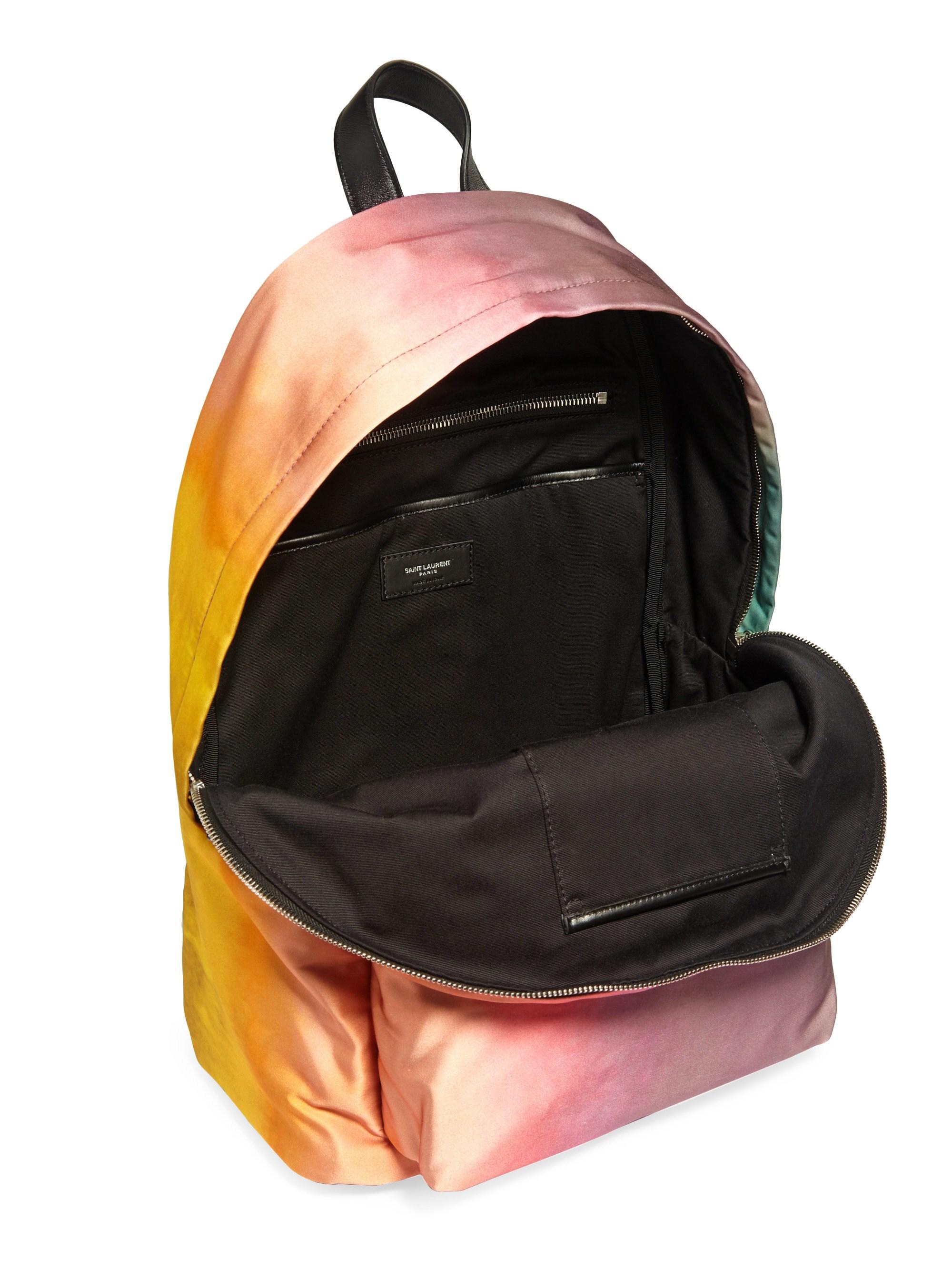 Saint Laurent Cotton Mini Tie Dye City Backpack - Lyst