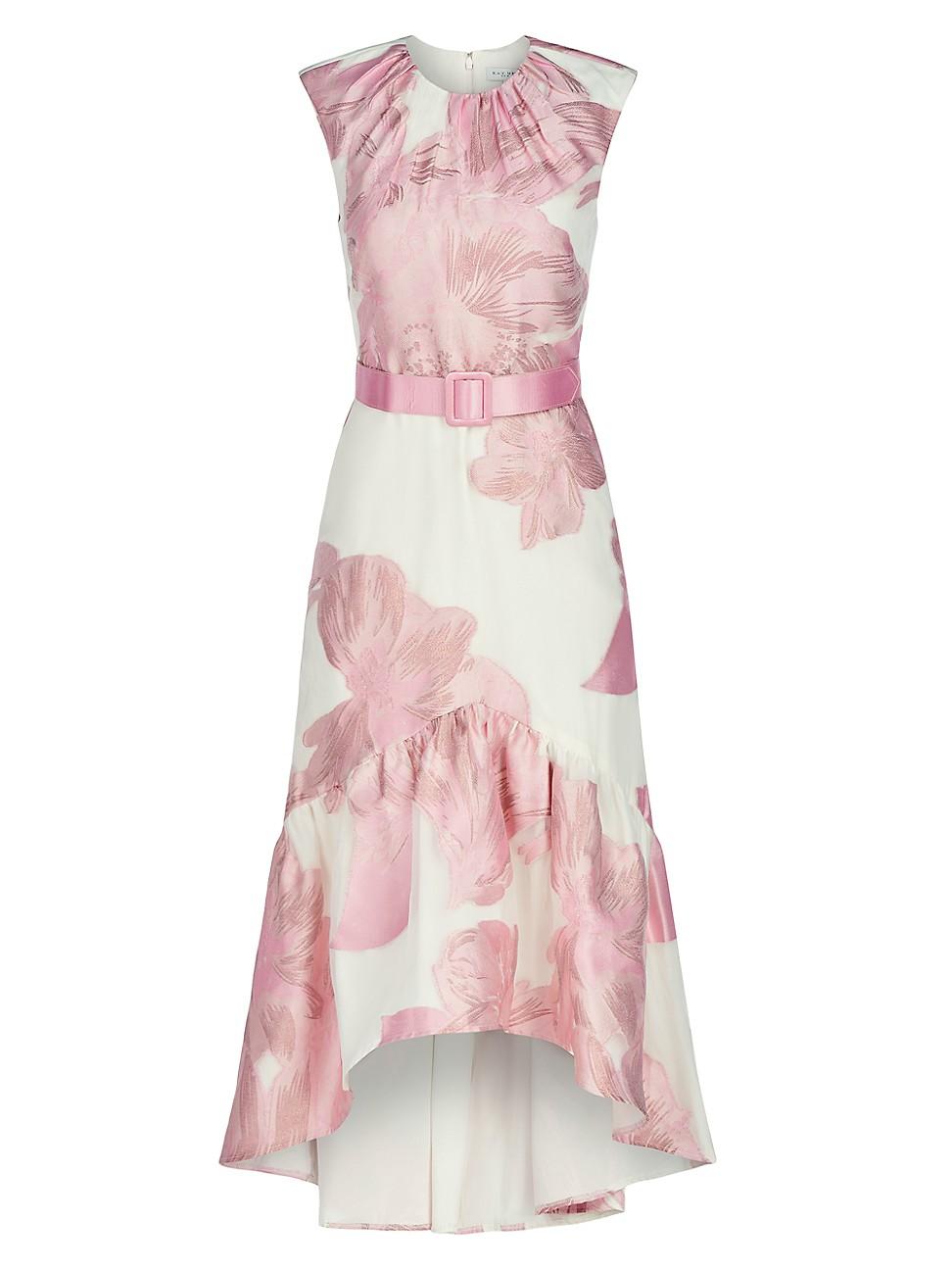 Kay Unger Beatrix Floral Organza Mididress in Pink Lyst