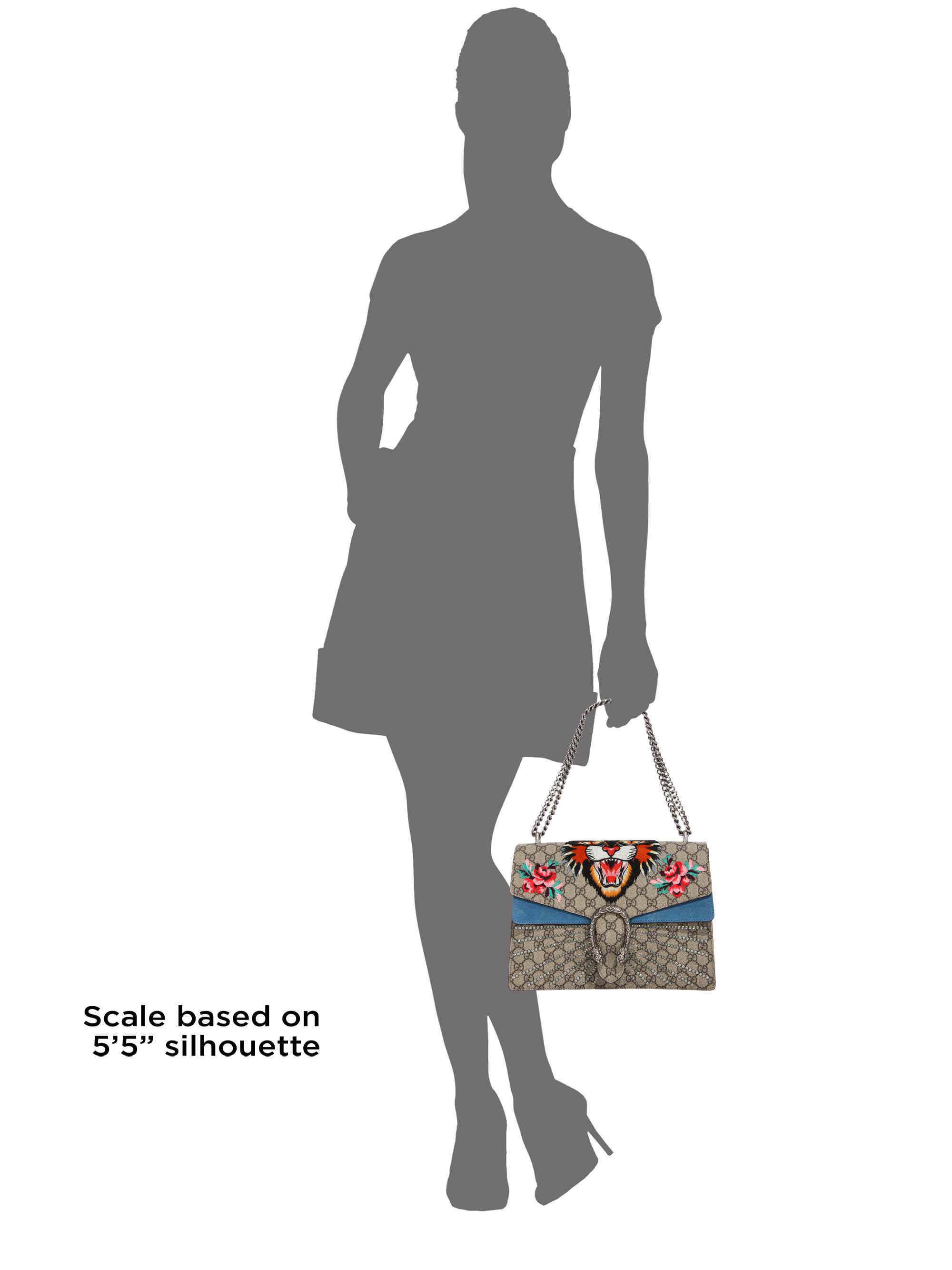 gucci gg supreme tote with embroidered angry cat