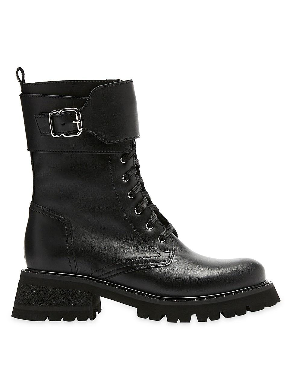 La Canadienne Cody Lug-sole Leather Combat Boots in Black | Lyst