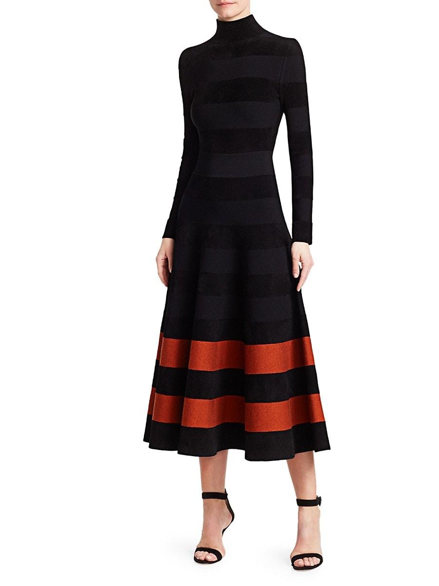 oscar de la renta striped dress