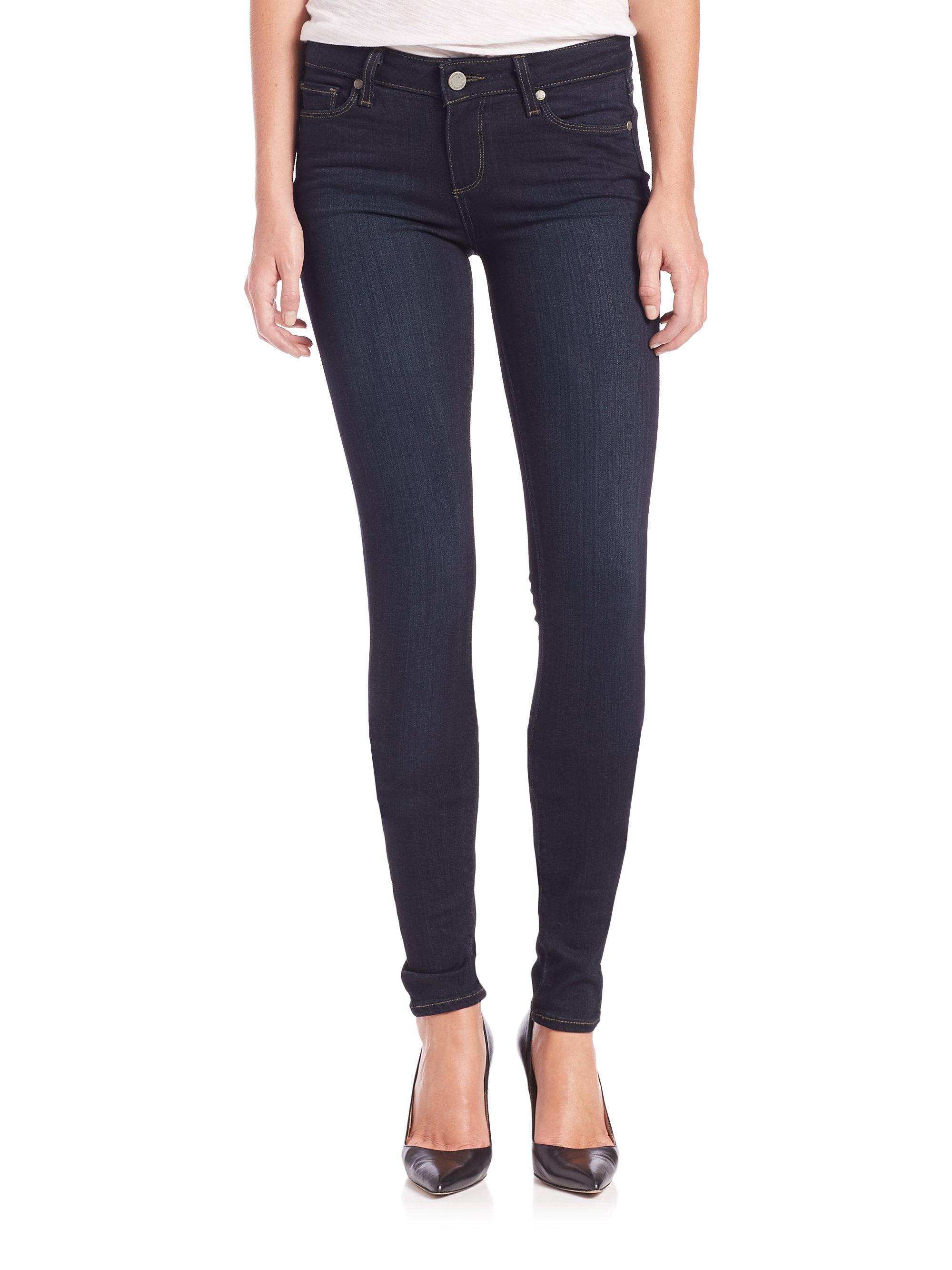 Paige Leggy Extra Long Ultra Skinny Jeans in Blue | Lyst