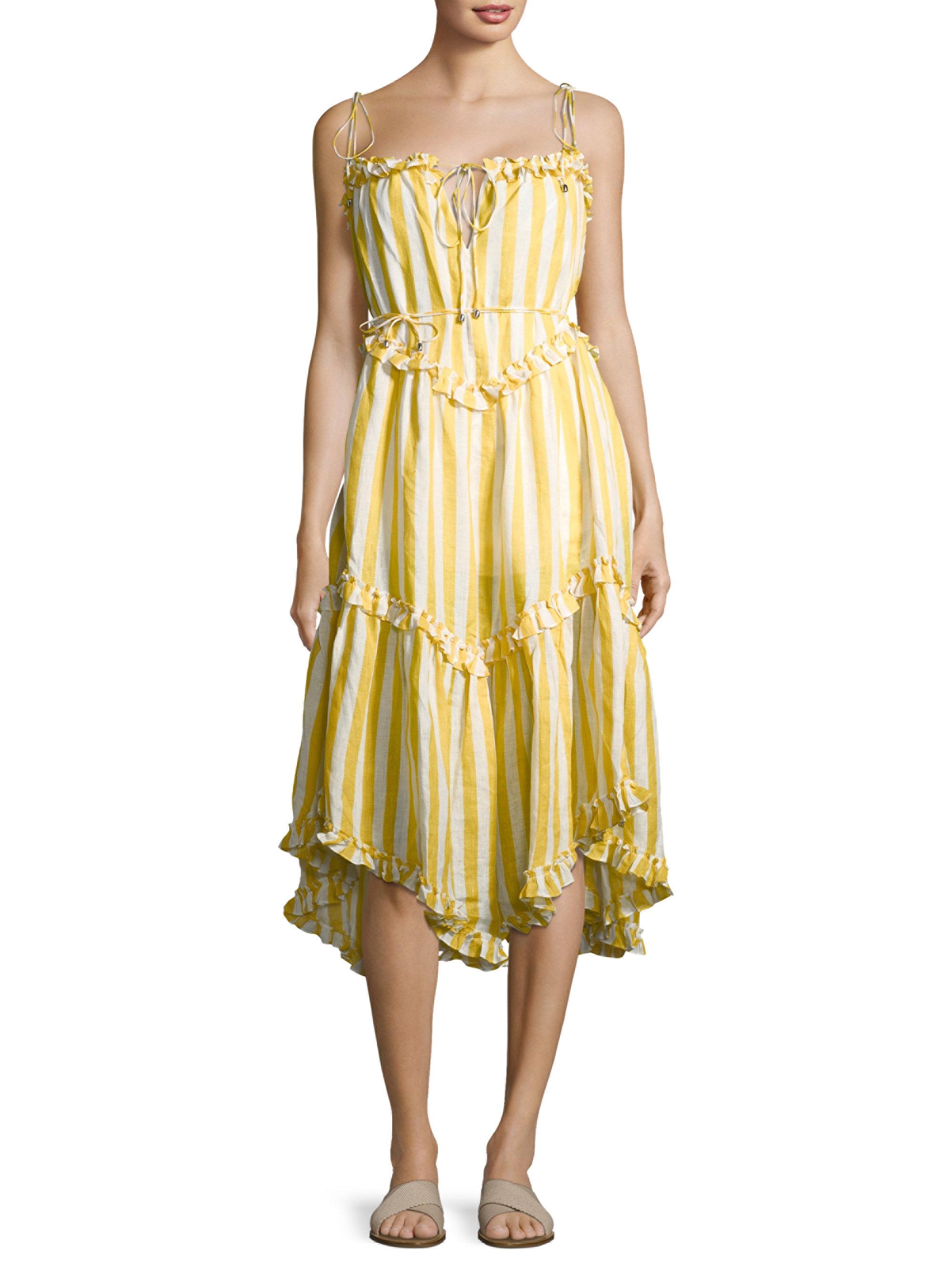 zimmermann lumino floating stripe dress