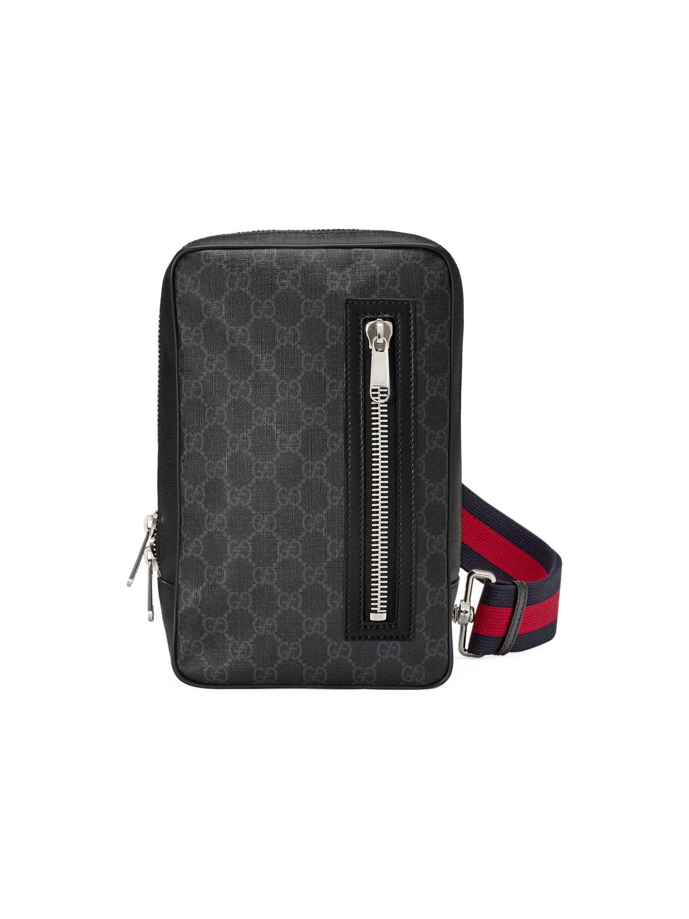 gucci men's sling backpacks