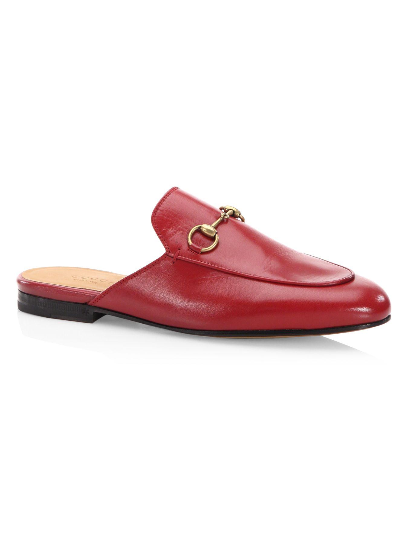 Gucci Red Princetown Leather Mules - Save 1% - Lyst