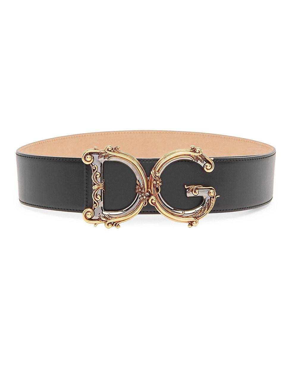 Dolce & Gabbana Cotton Calfskin Belt With Logo in Black - Save 70 