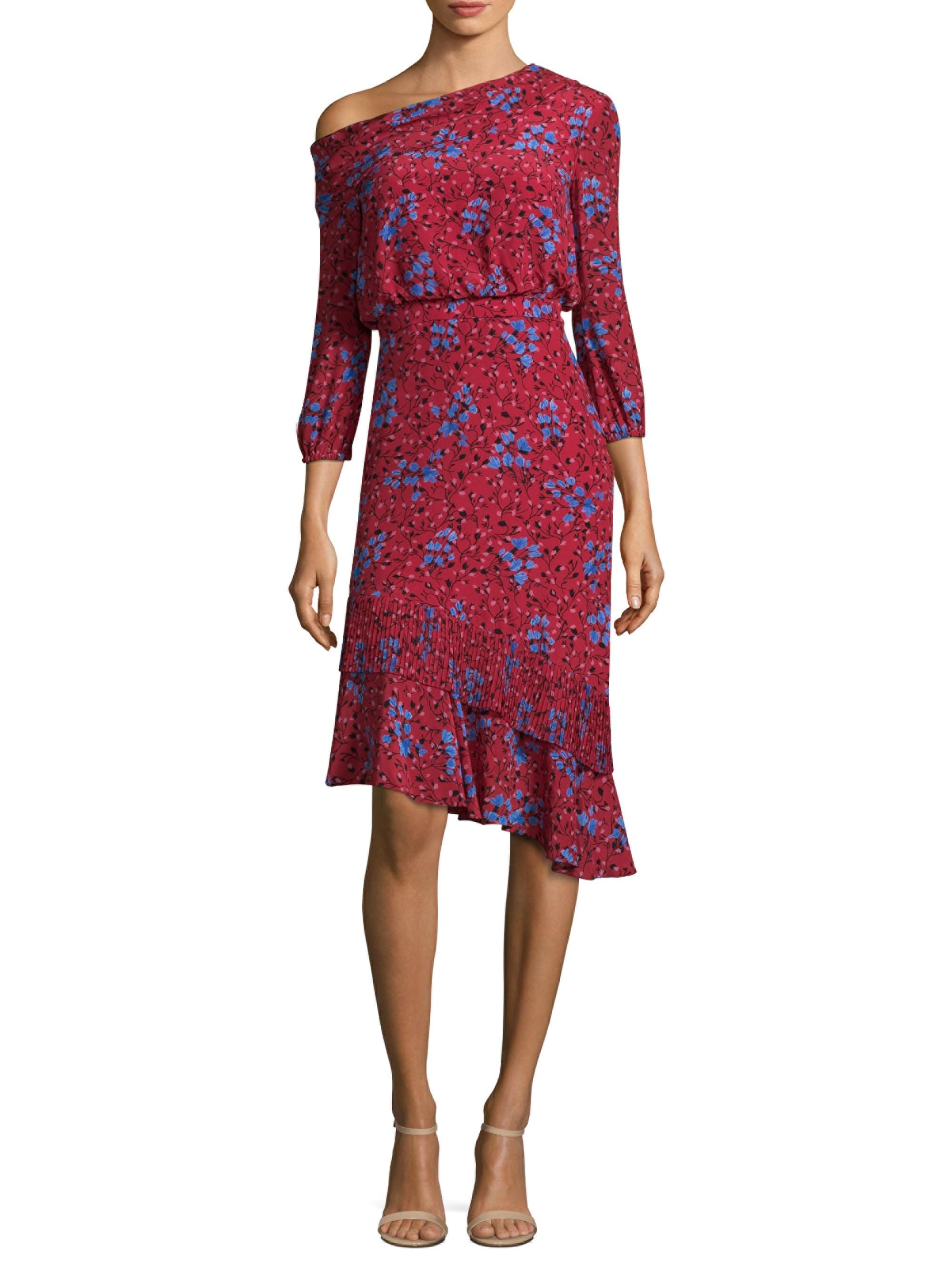 saloni one shoulder dress