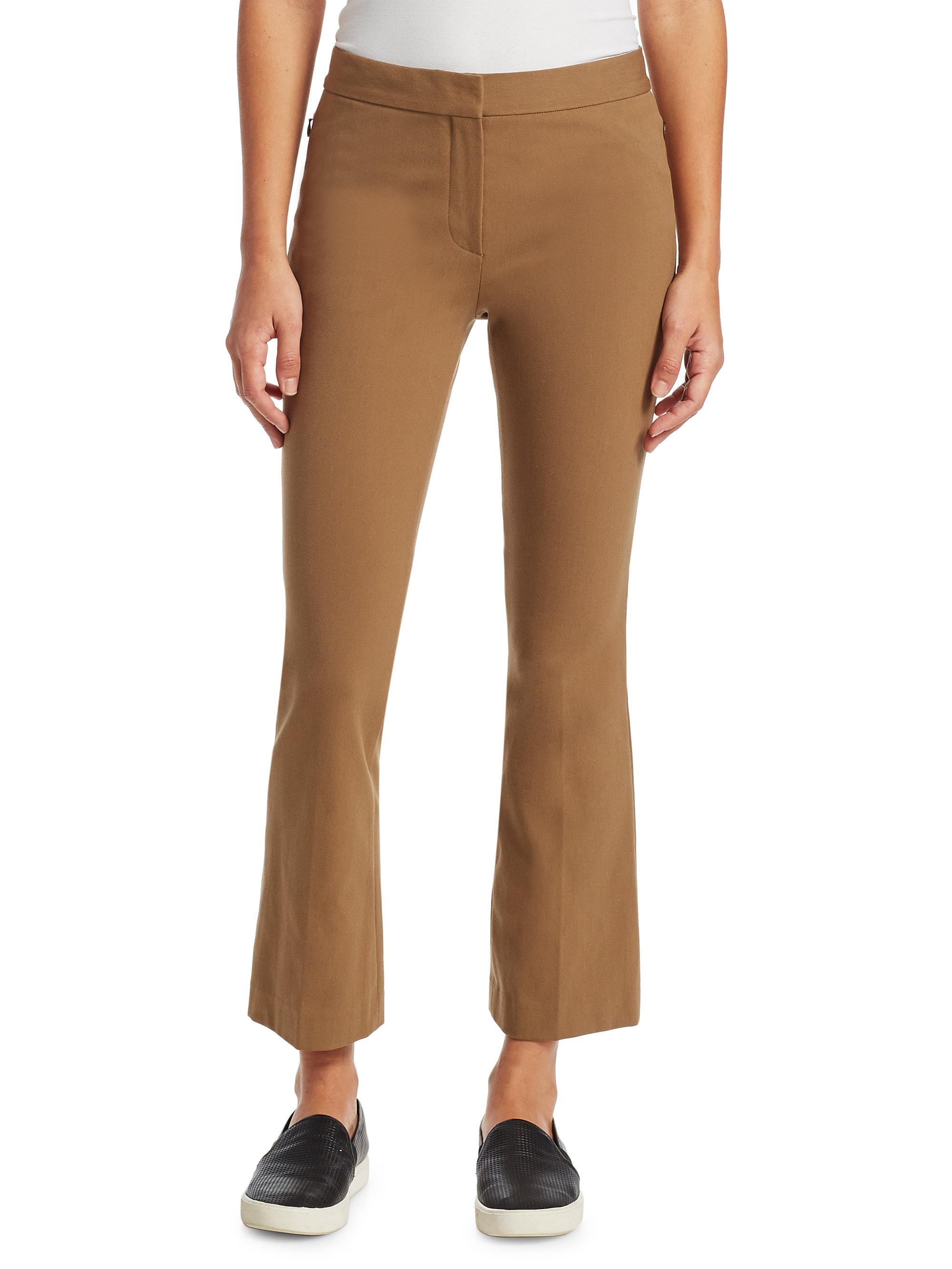 Cotton Bistretch Kick Flare Pants 