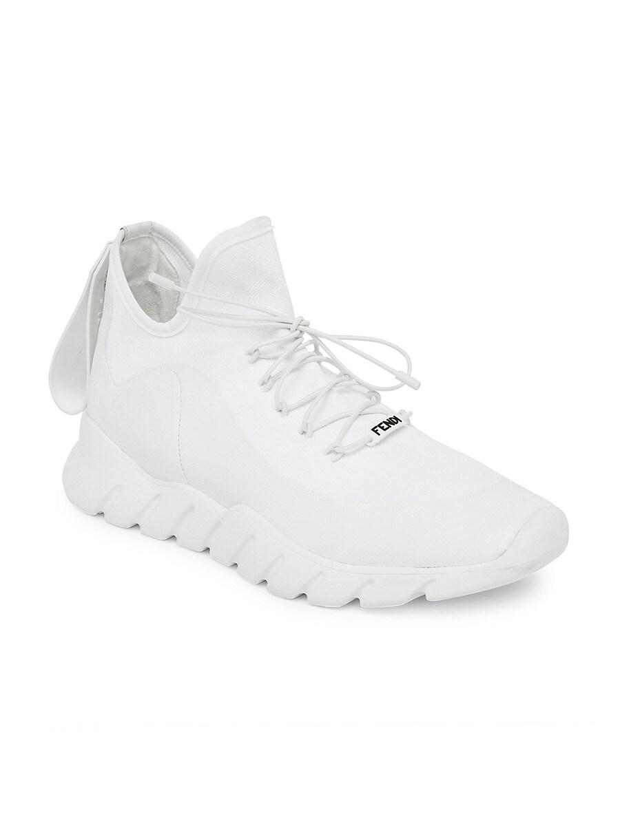 Fendi Leather Vocab High-top Sneakers 