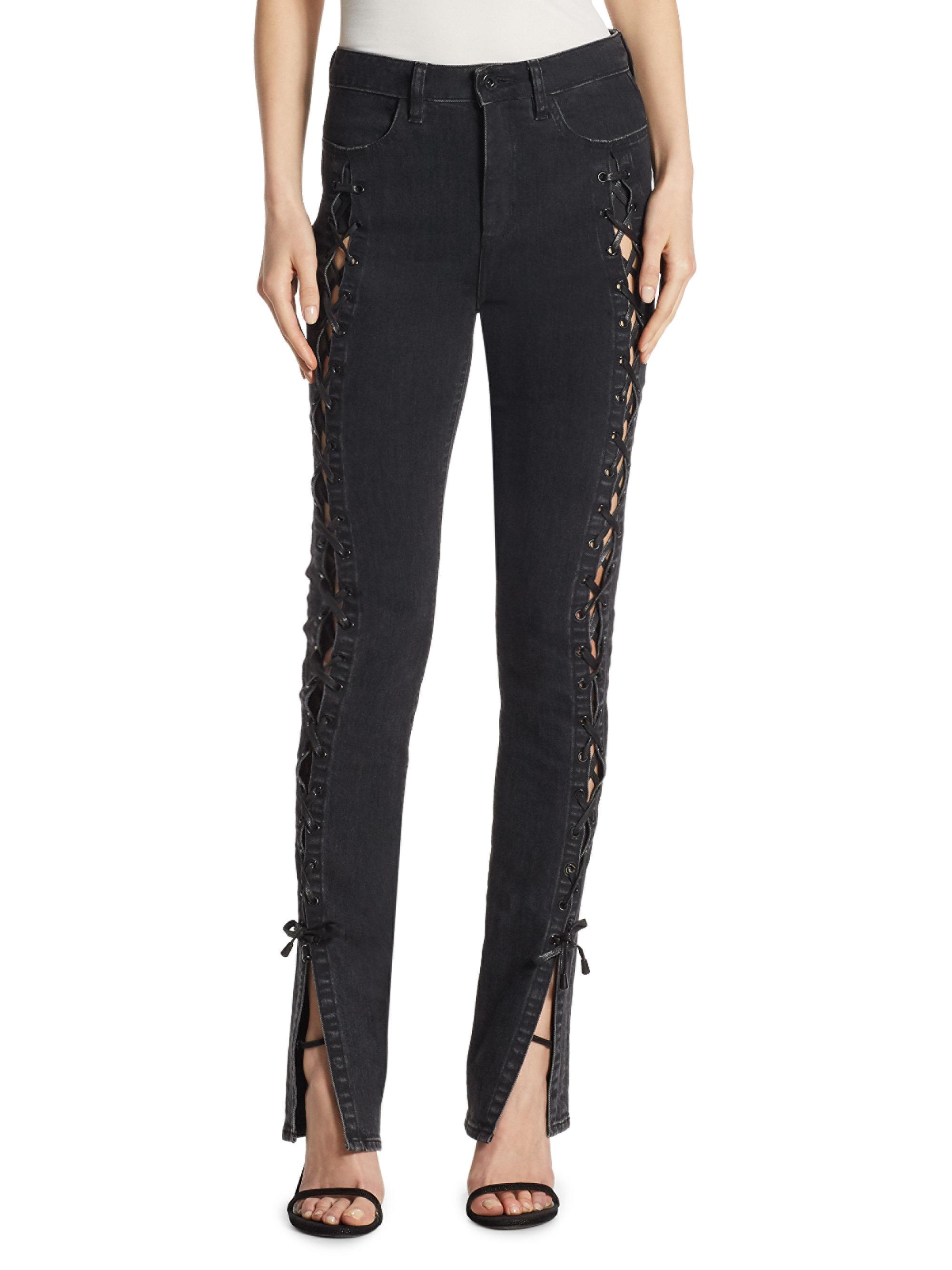 jonathan simkhai lace up jeans