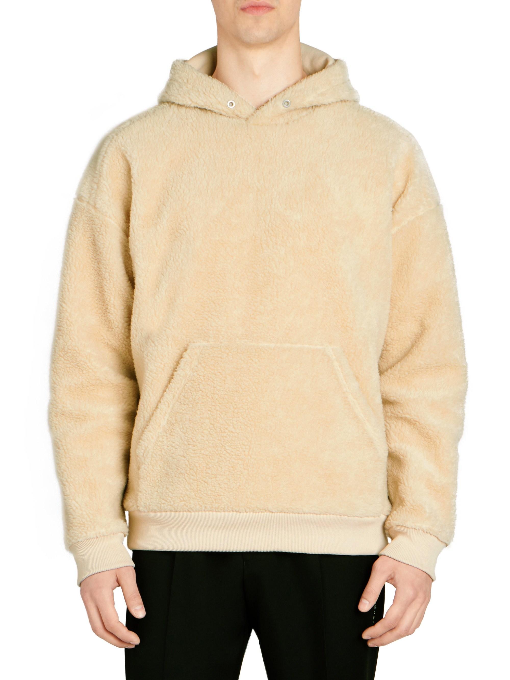 shearling hoodie mens