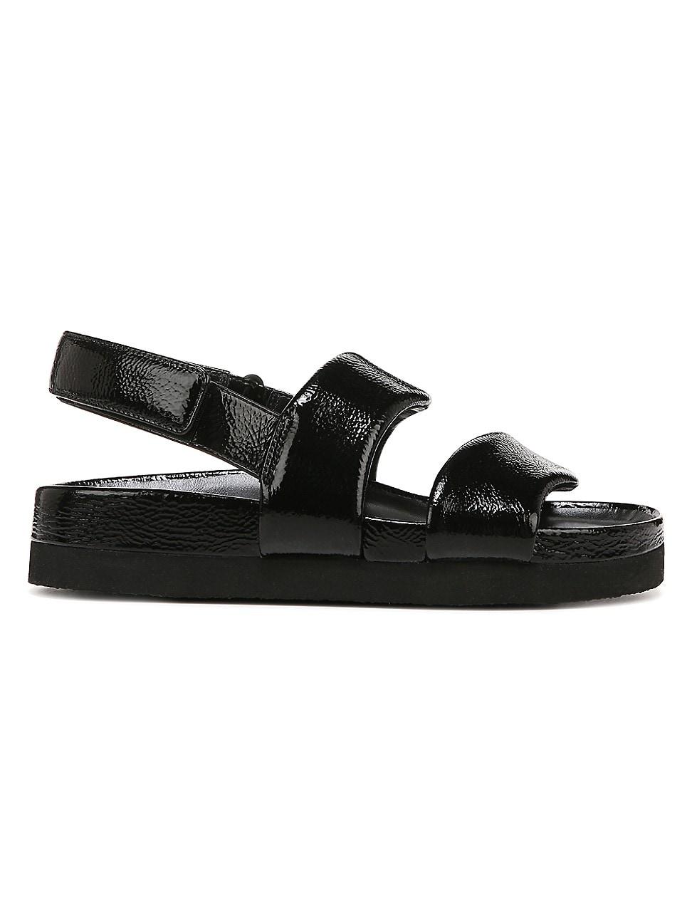 Vince Gemini Leather Sandals in Black | Lyst