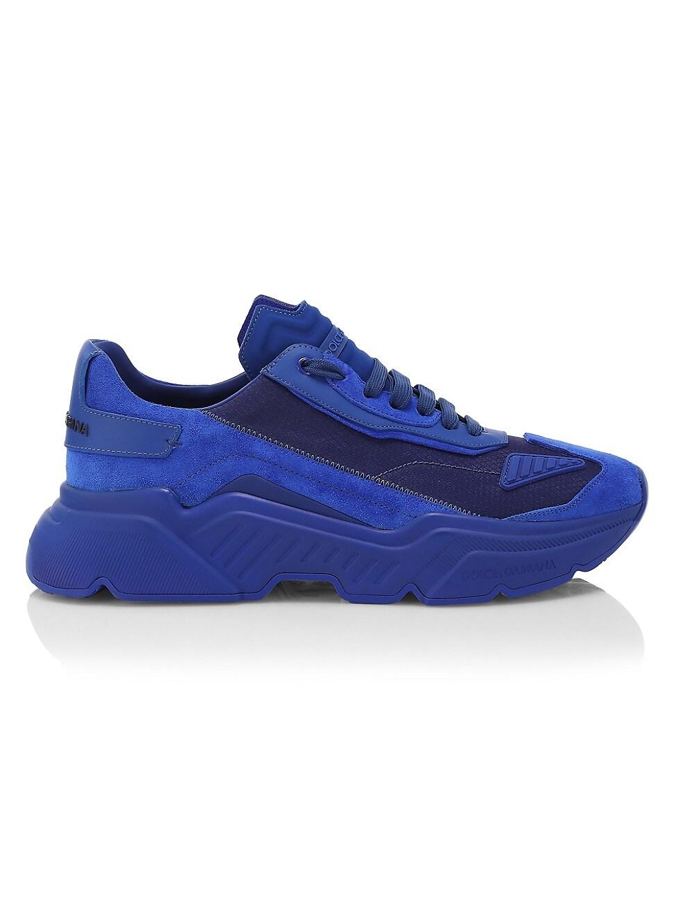 Dolce & Gabbana Daymaster Chunky Leather Sneakers in Blue for Men | Lyst