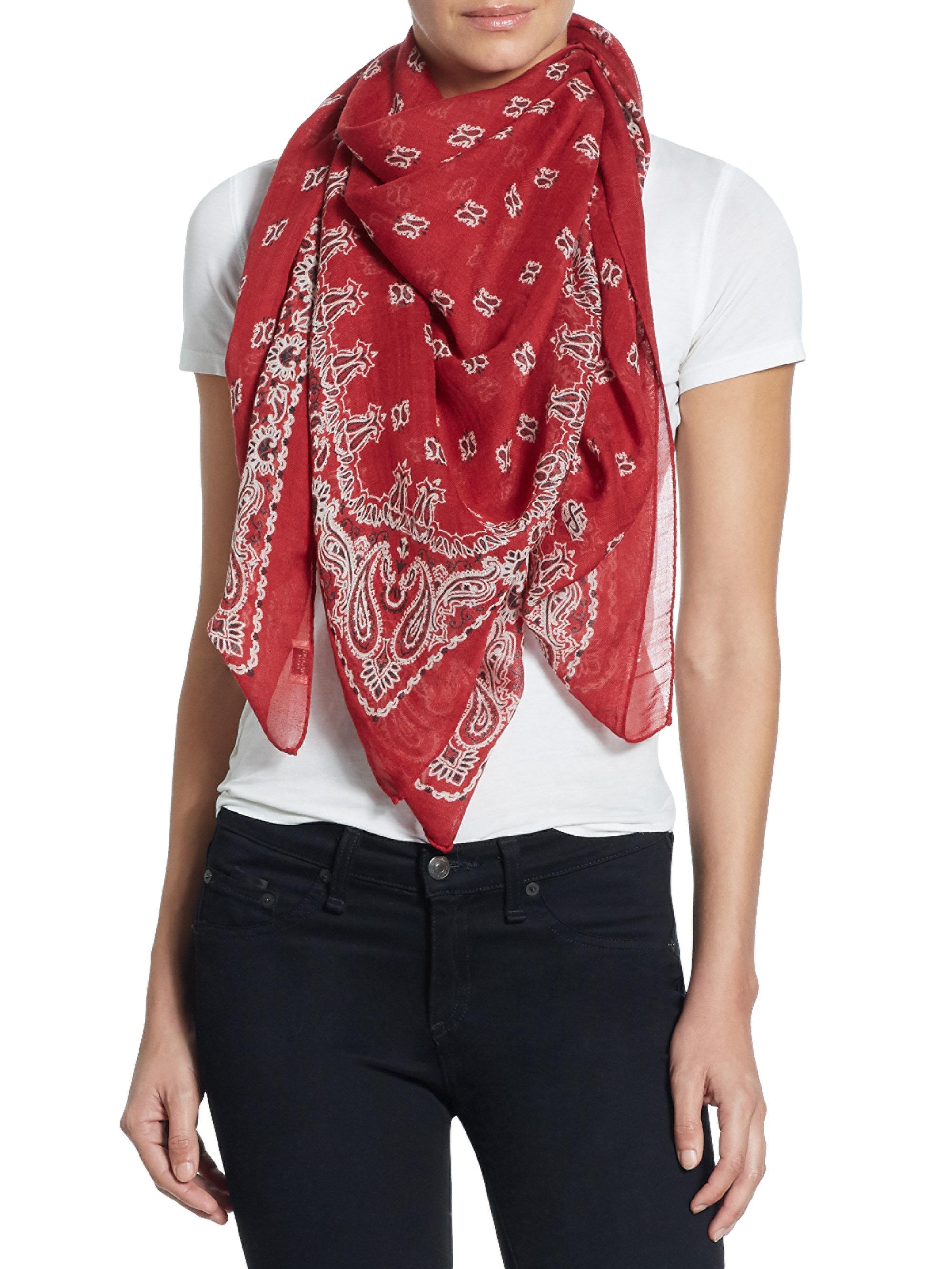 saint laurent paisley scarf