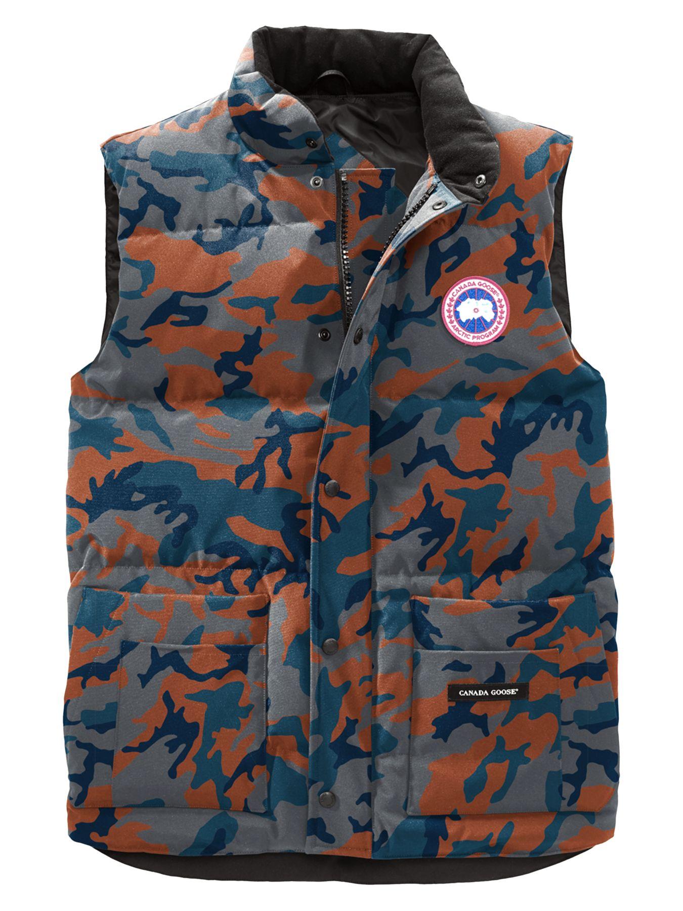 Canada Goose Freestyle Slim-fit Camouflage Down Puffer Vest in Rust