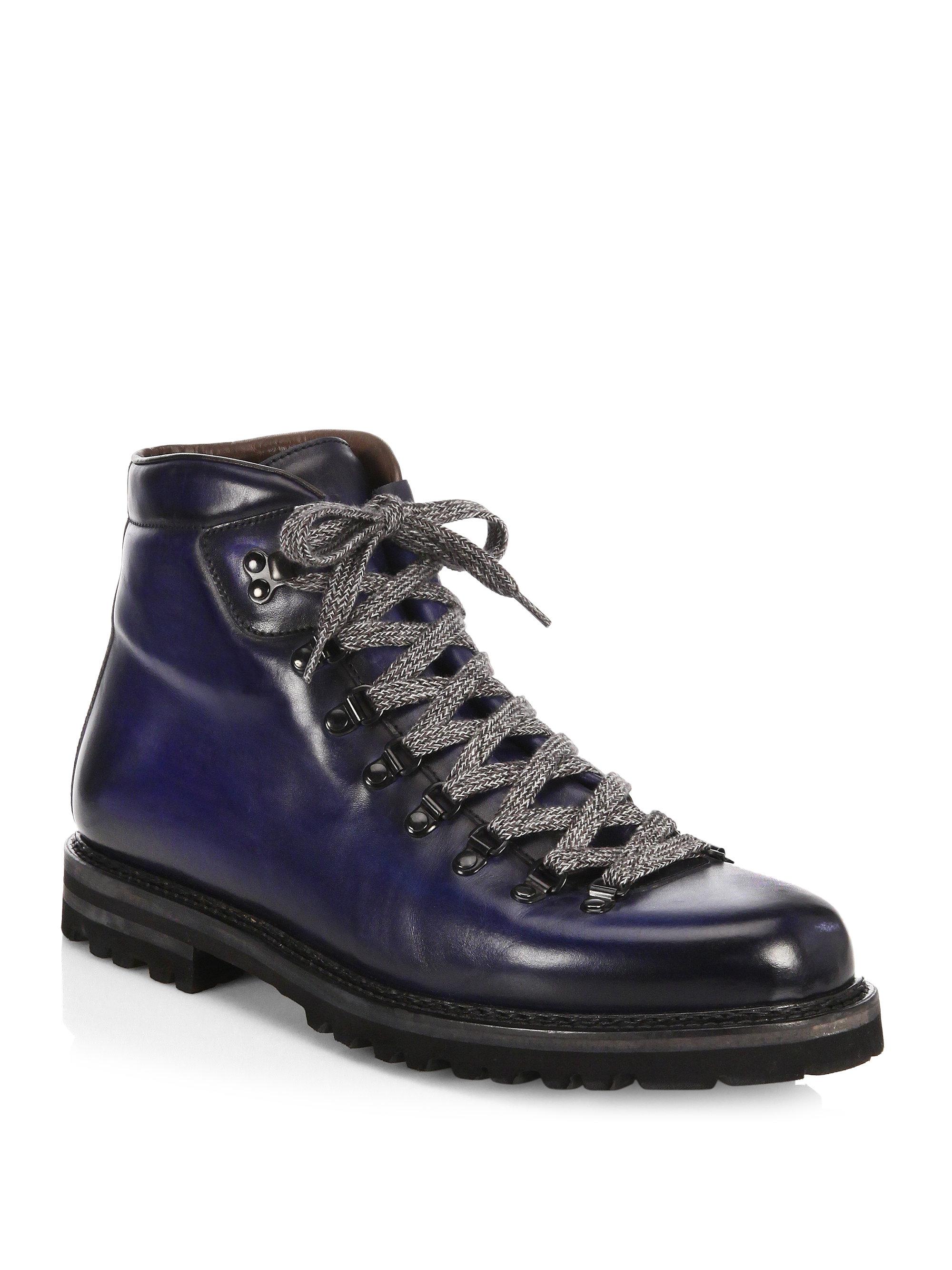 Saks Fifth Avenue Collection By Magnanni Lace-up Leather Hiking Boots ...