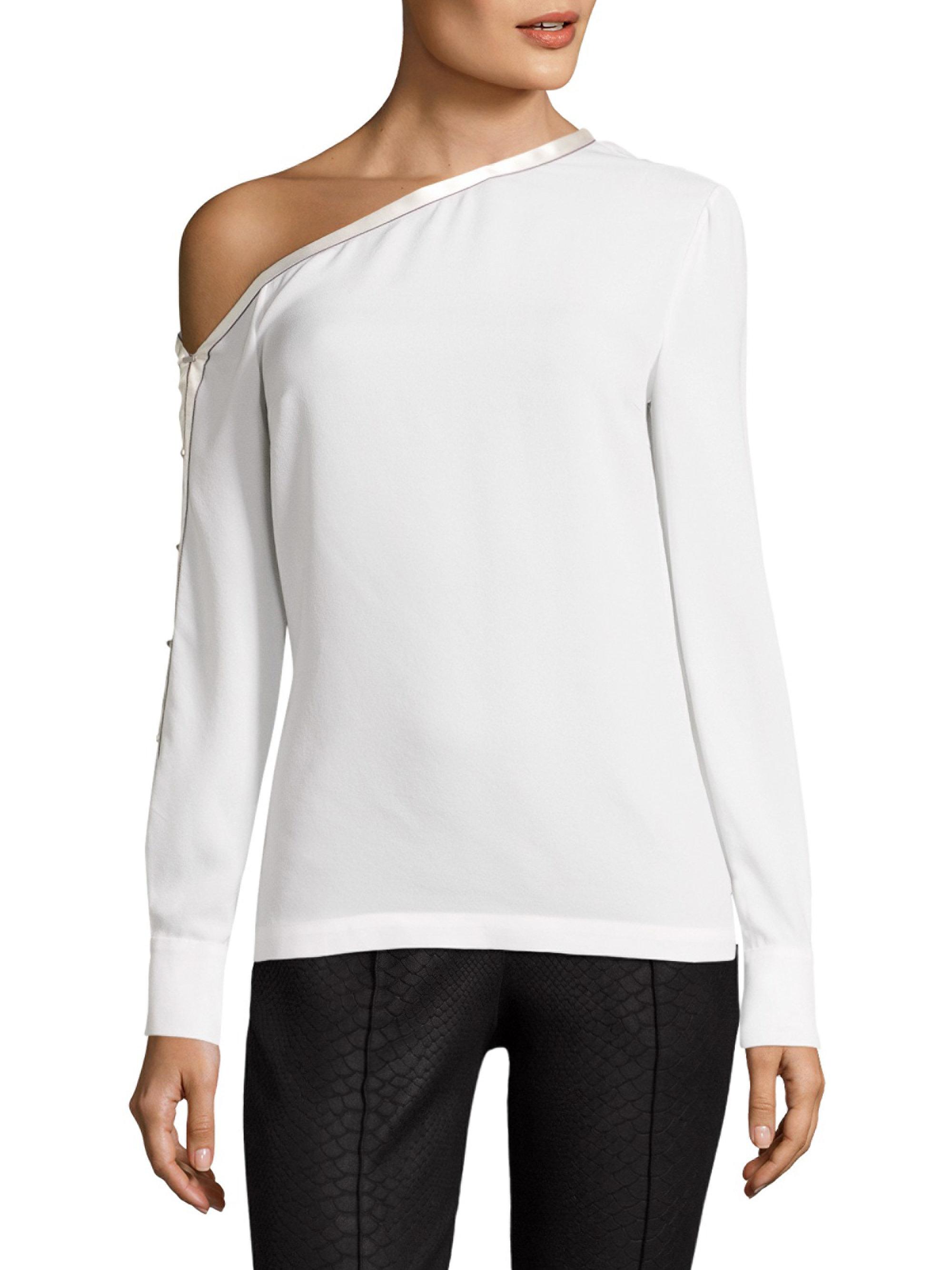 one shoulder silk