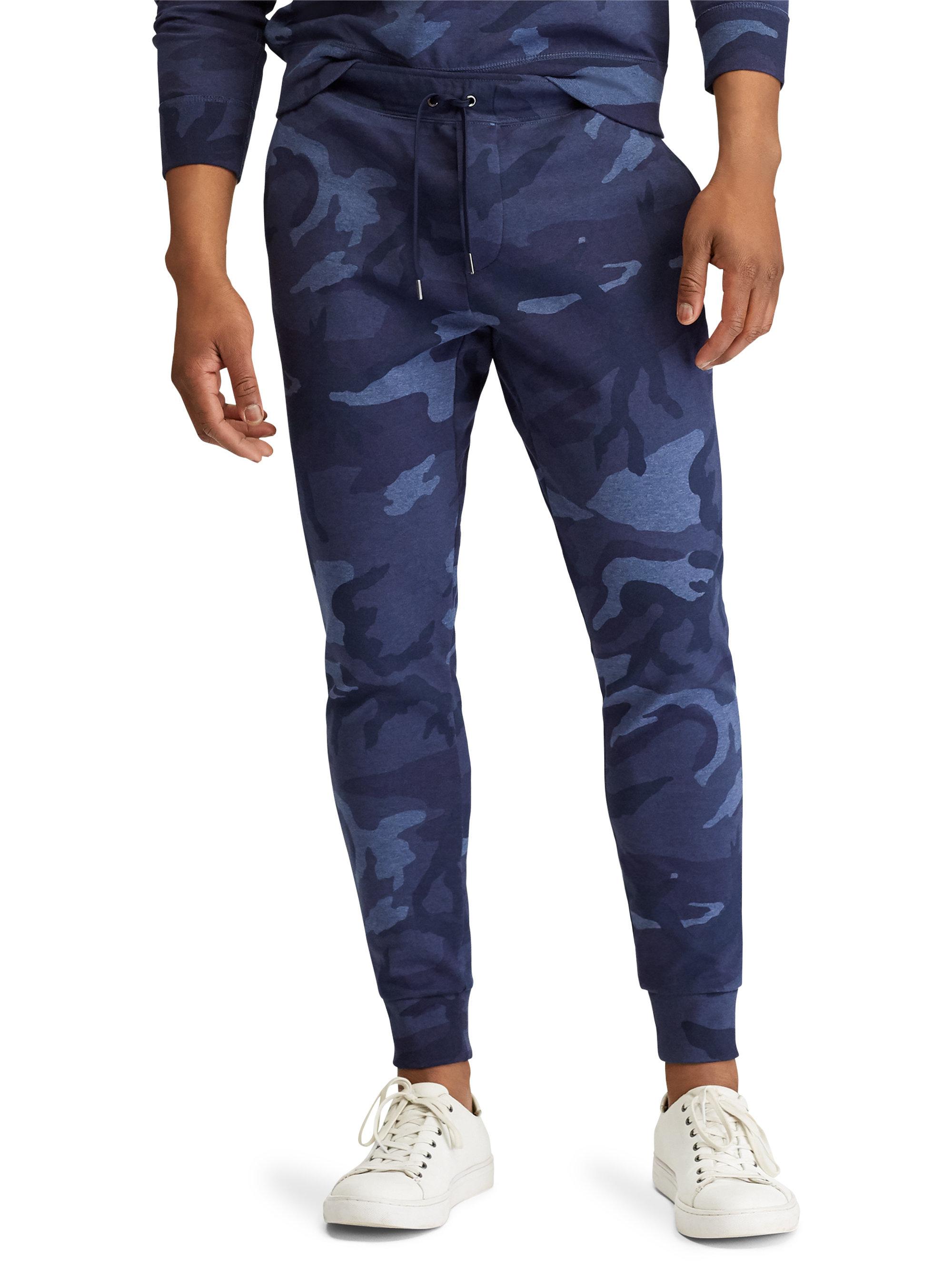Polo Ralph Lauren Camo Double-knit Jogger Pants in Blue for Men | Lyst