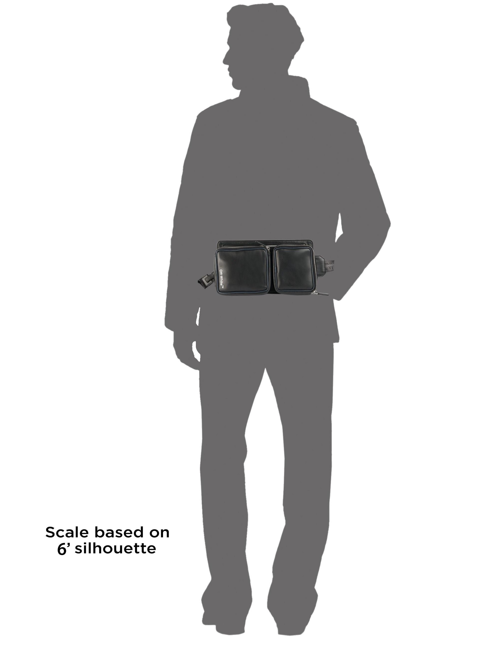Off-White c/o Virgil Abloh Men&#39;s Logo Leather Belt Bag - Black White for Men - Lyst