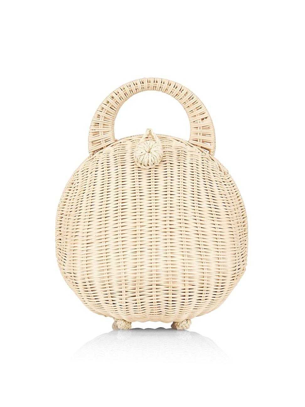 Cult Gaia Millie Rattan Top-handle Bag in Natural | Lyst