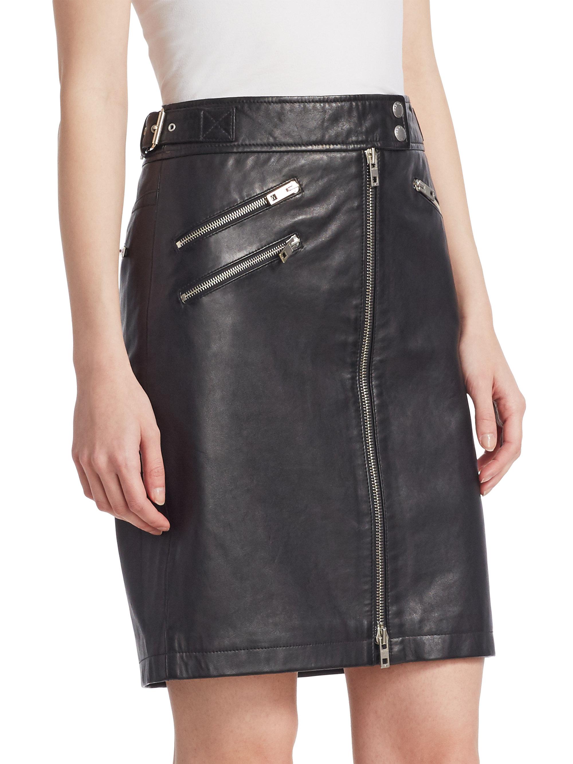 rag bone leather skirt
