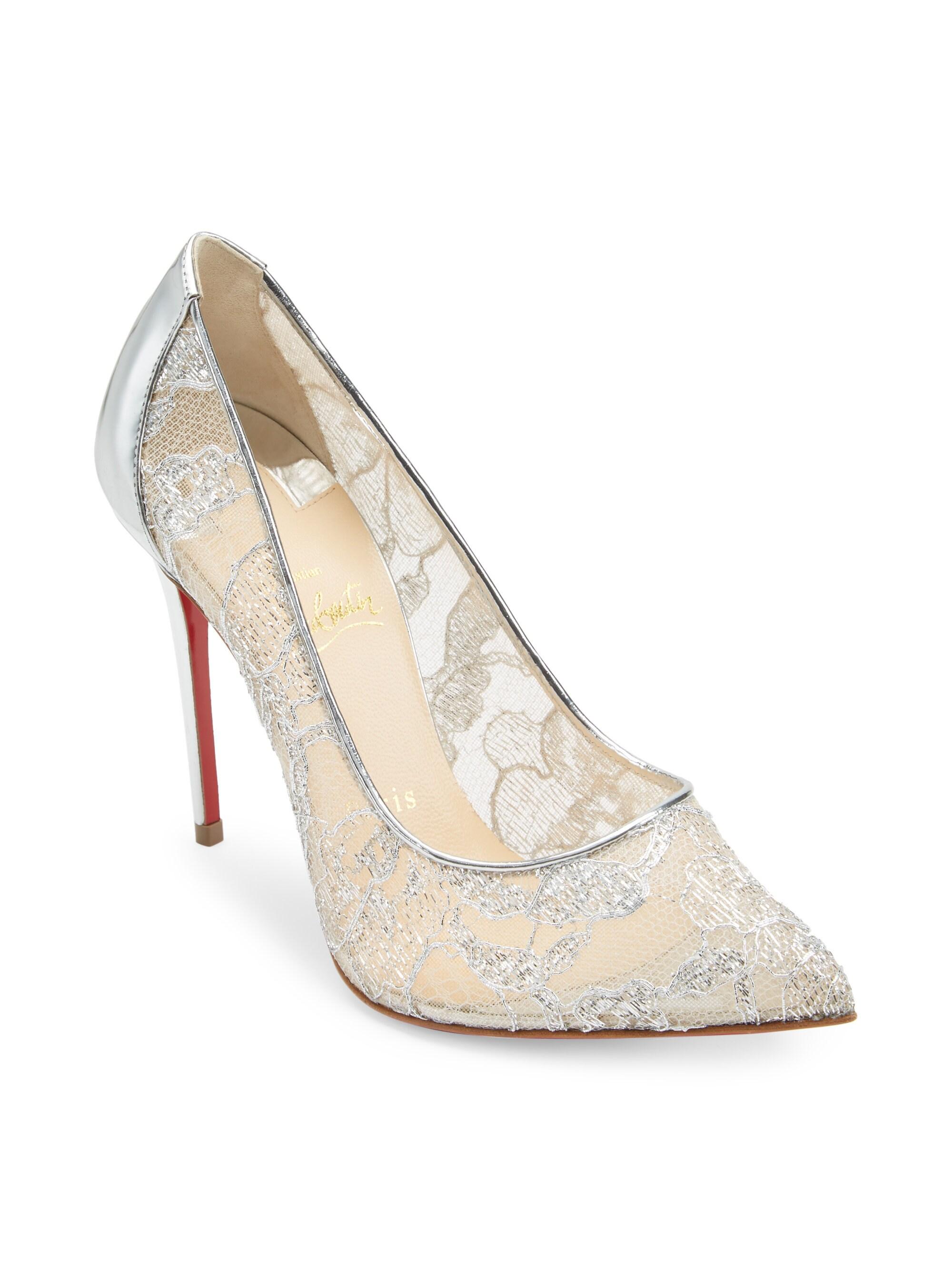 silver louboutins