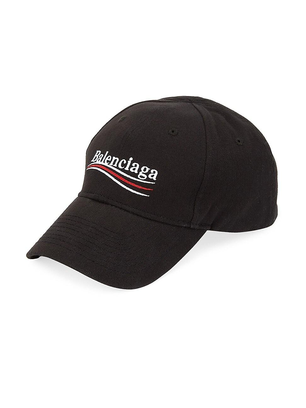 Balenciaga Cotton New Political Logo Baseball Cap in Black for Men 