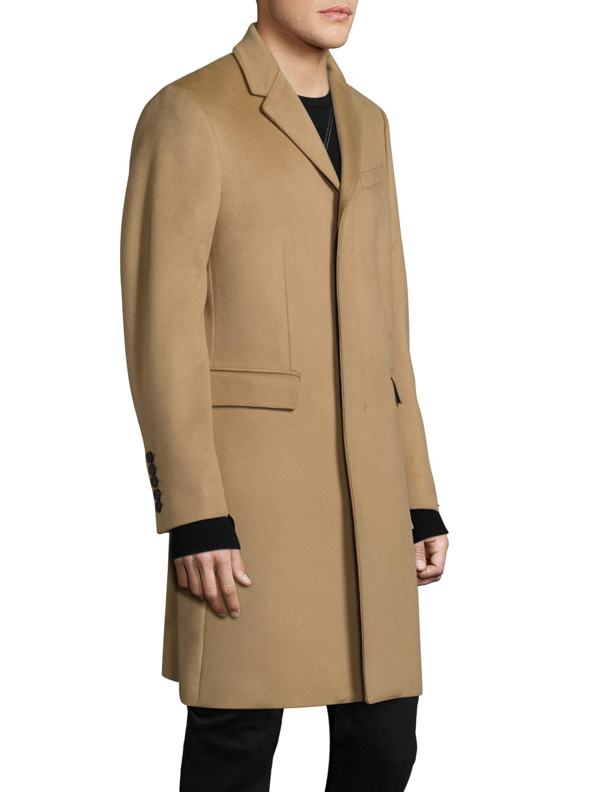 Burberry Hawksley Wool & Cashmere Overcoat in Camel (Blue) for Men Lyst