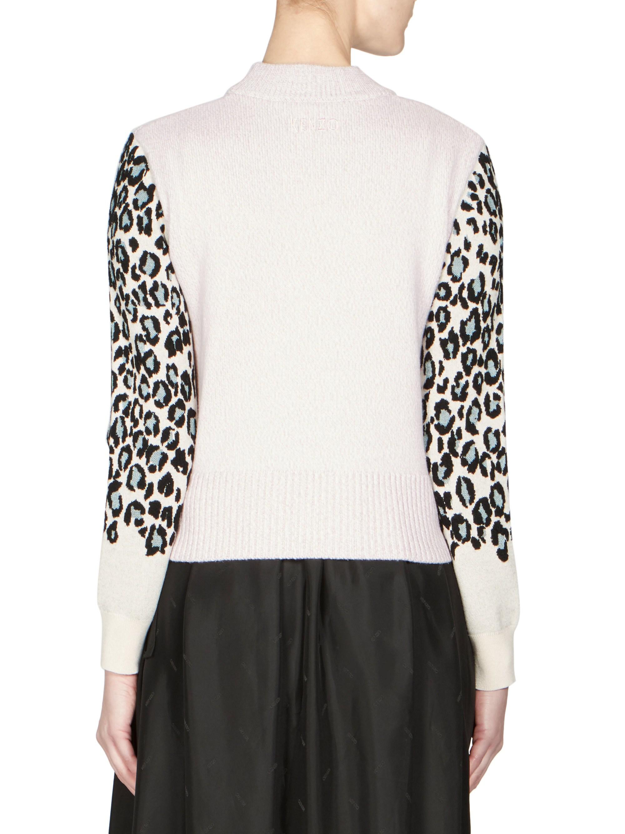 kenzo leopard sweater