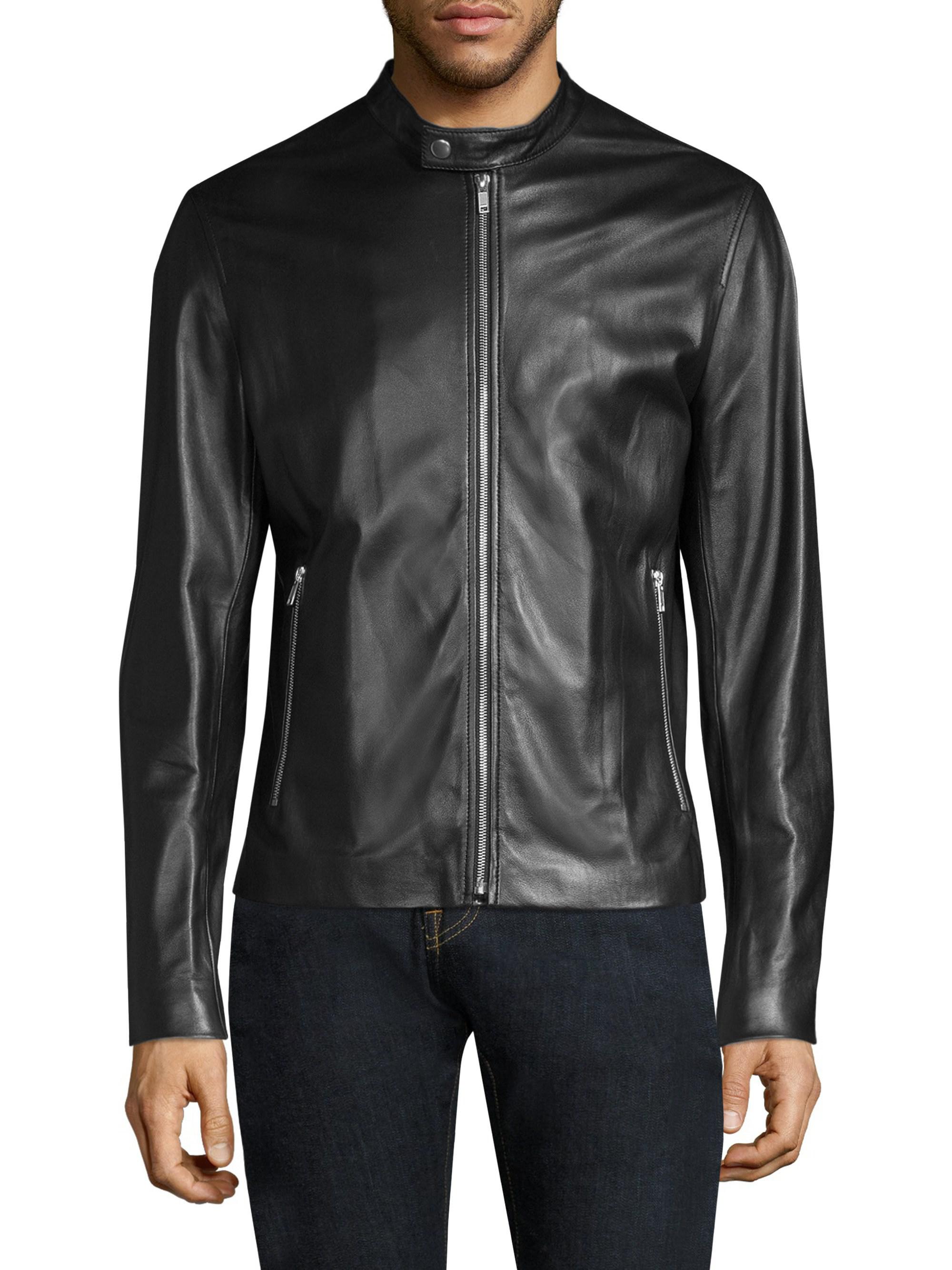 Lyst - Theory Benji Wynwood Leather Jacket in Black for Men