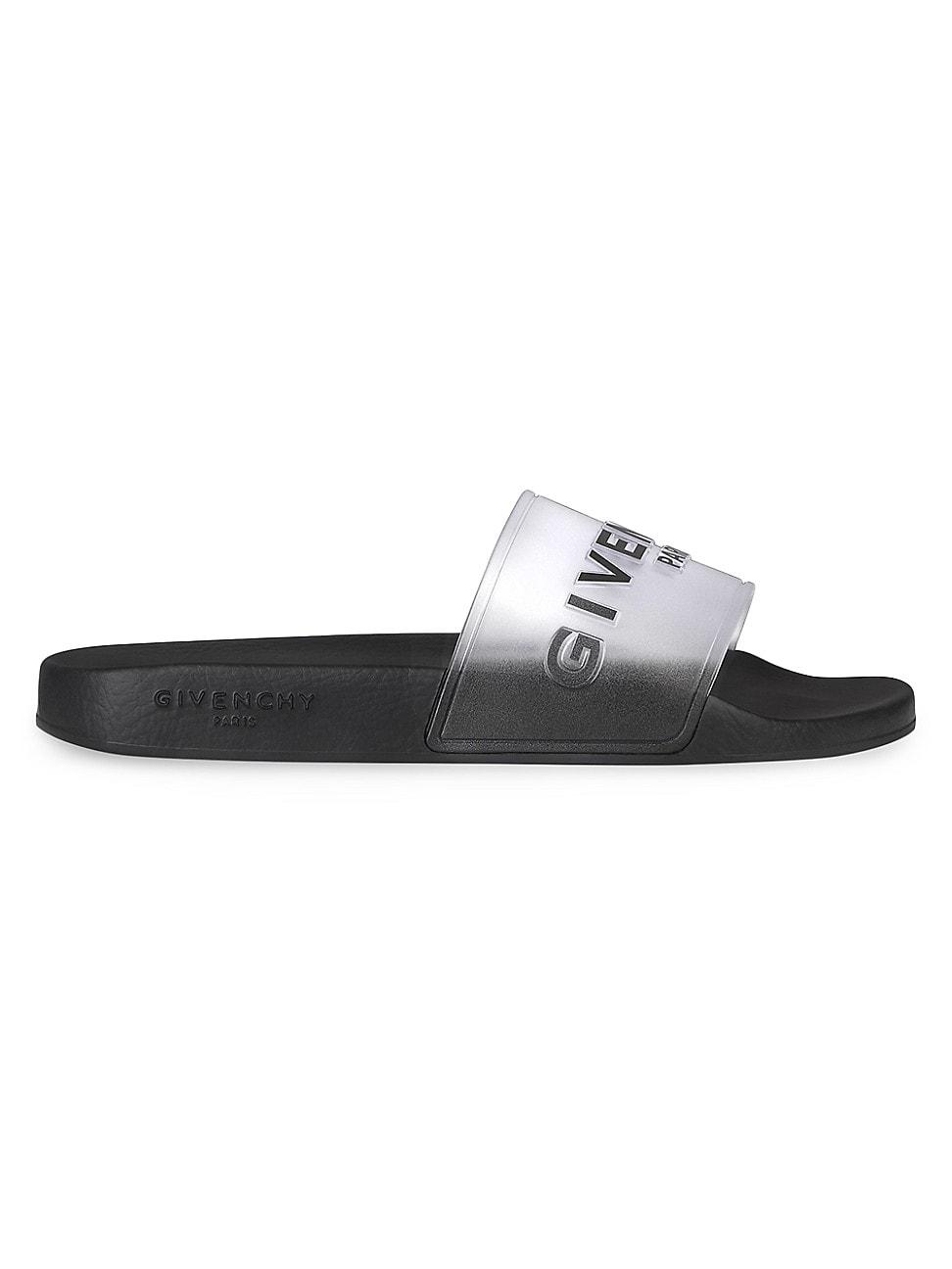 Givenchy Slide Flat Logo Sandals in White for Men | Lyst