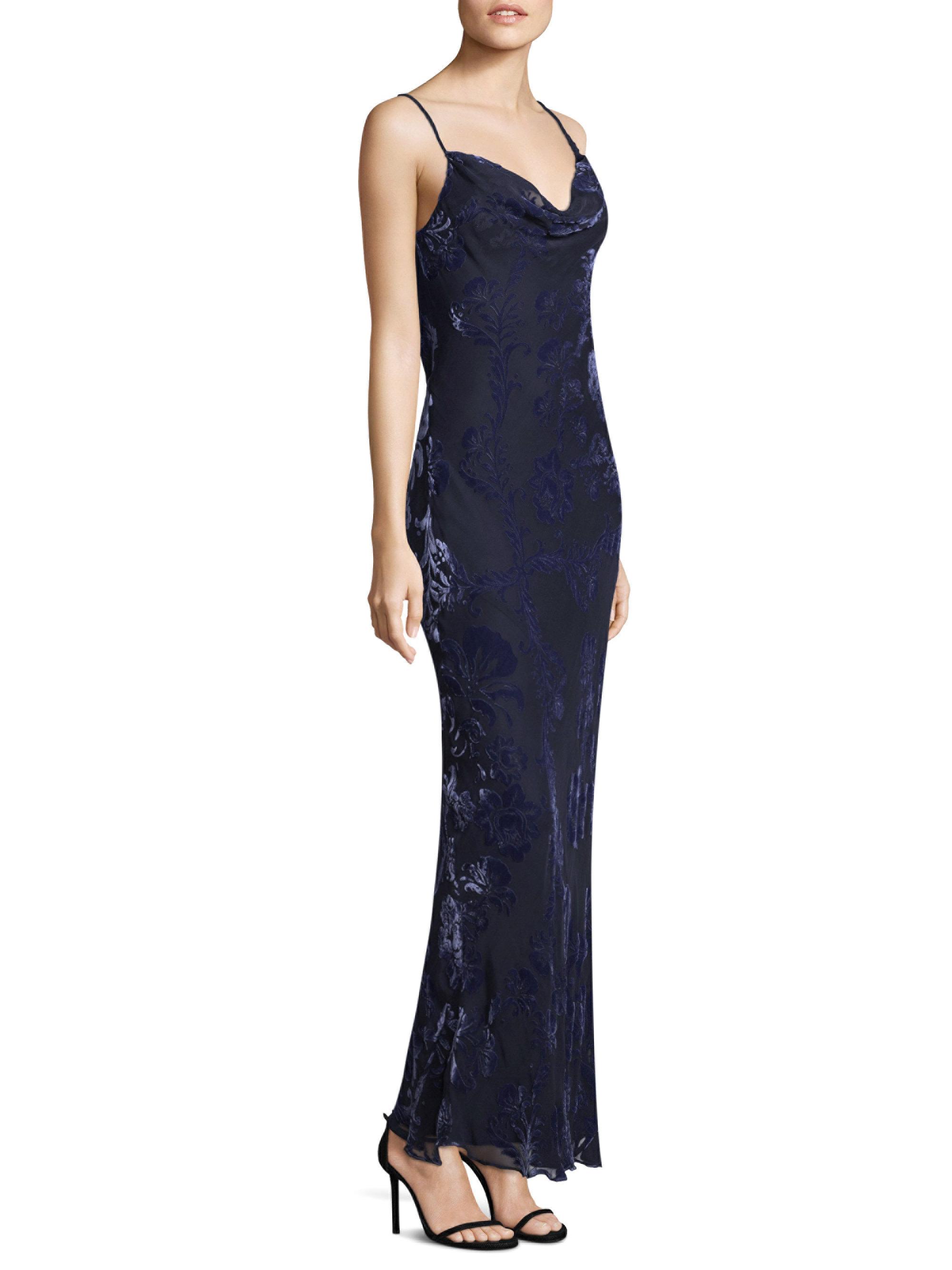 velvet burnout maxi dress