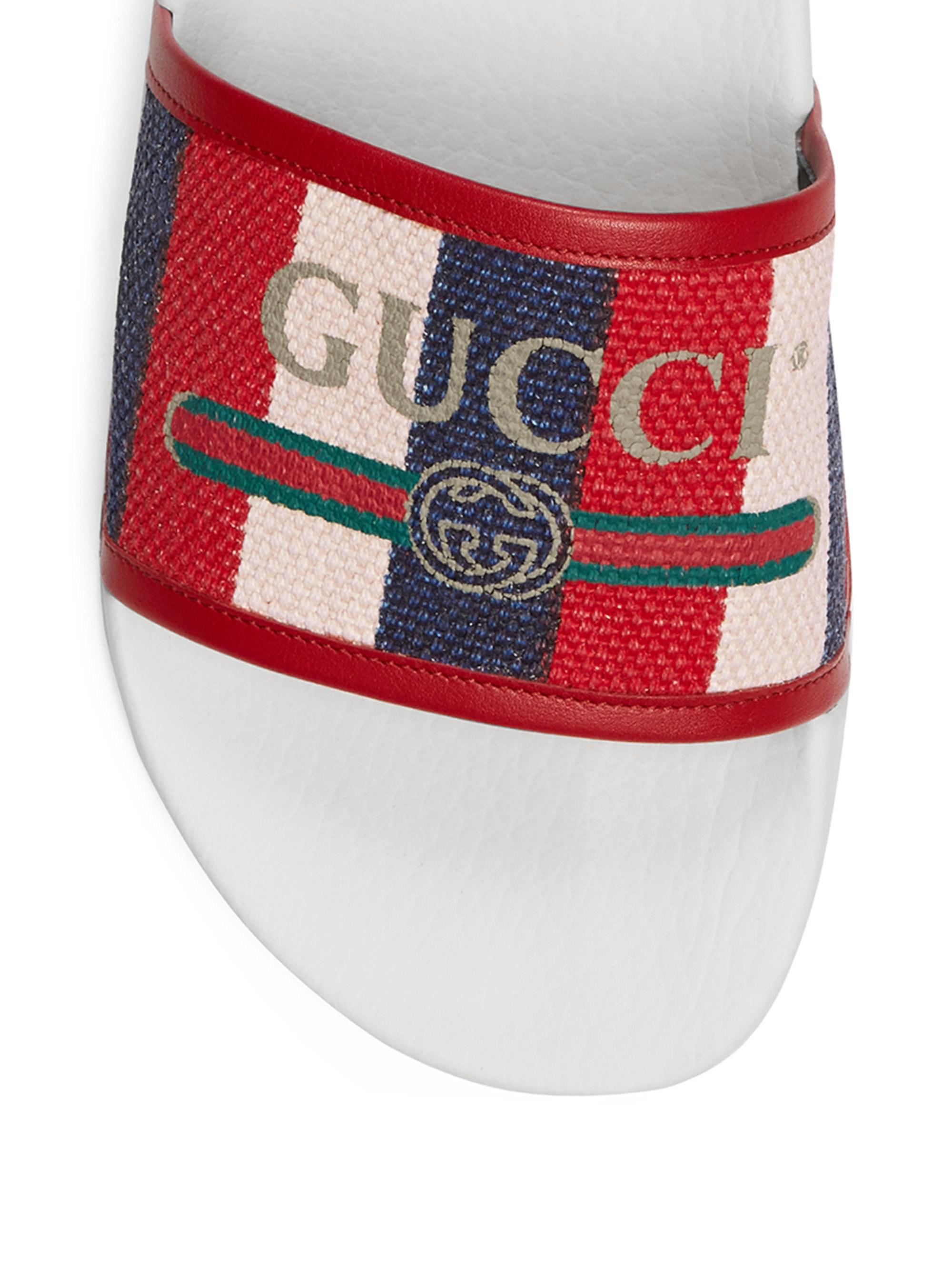 gucci logo sylvie slide sandal