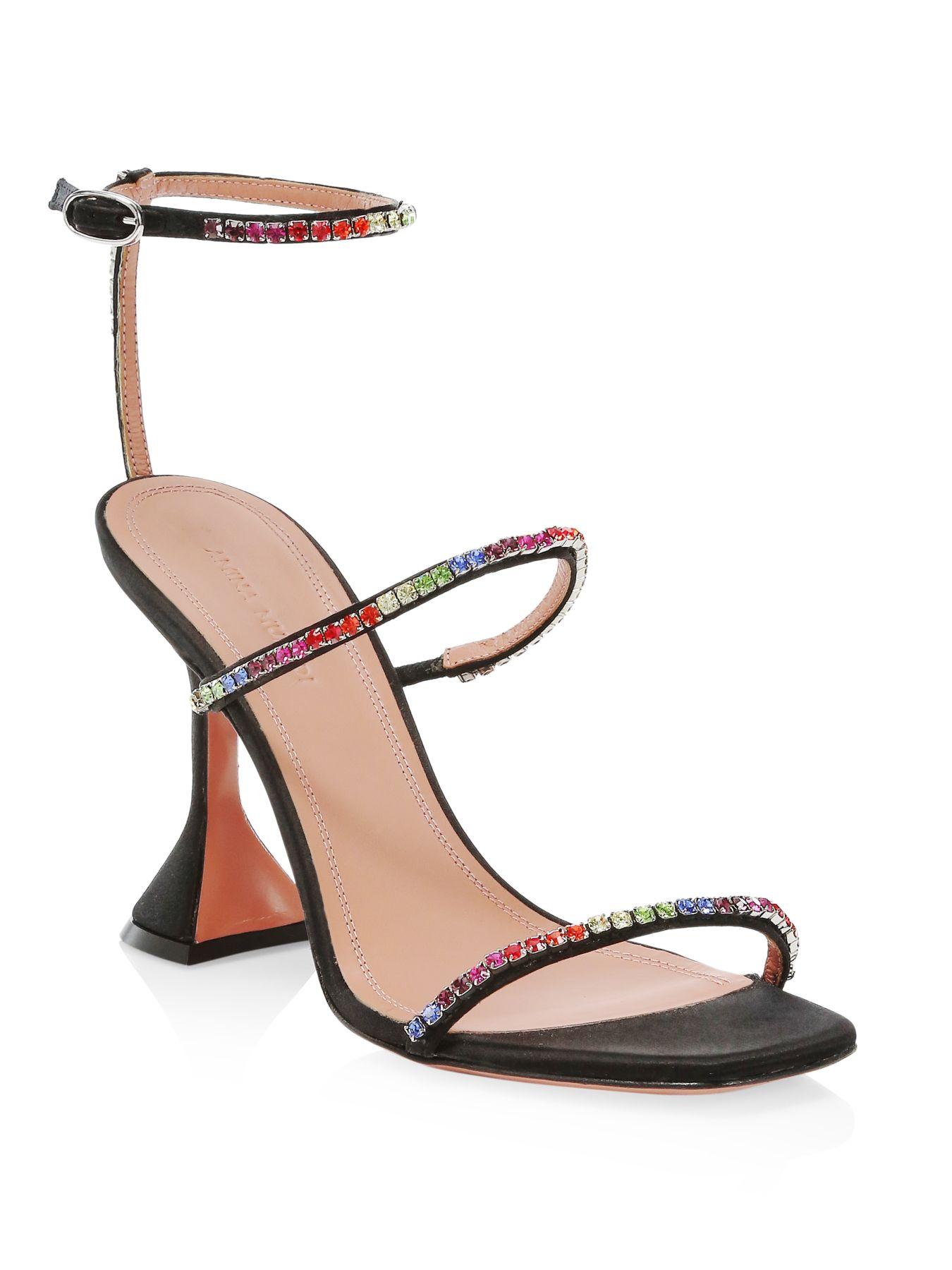 rainbow crystal sandals