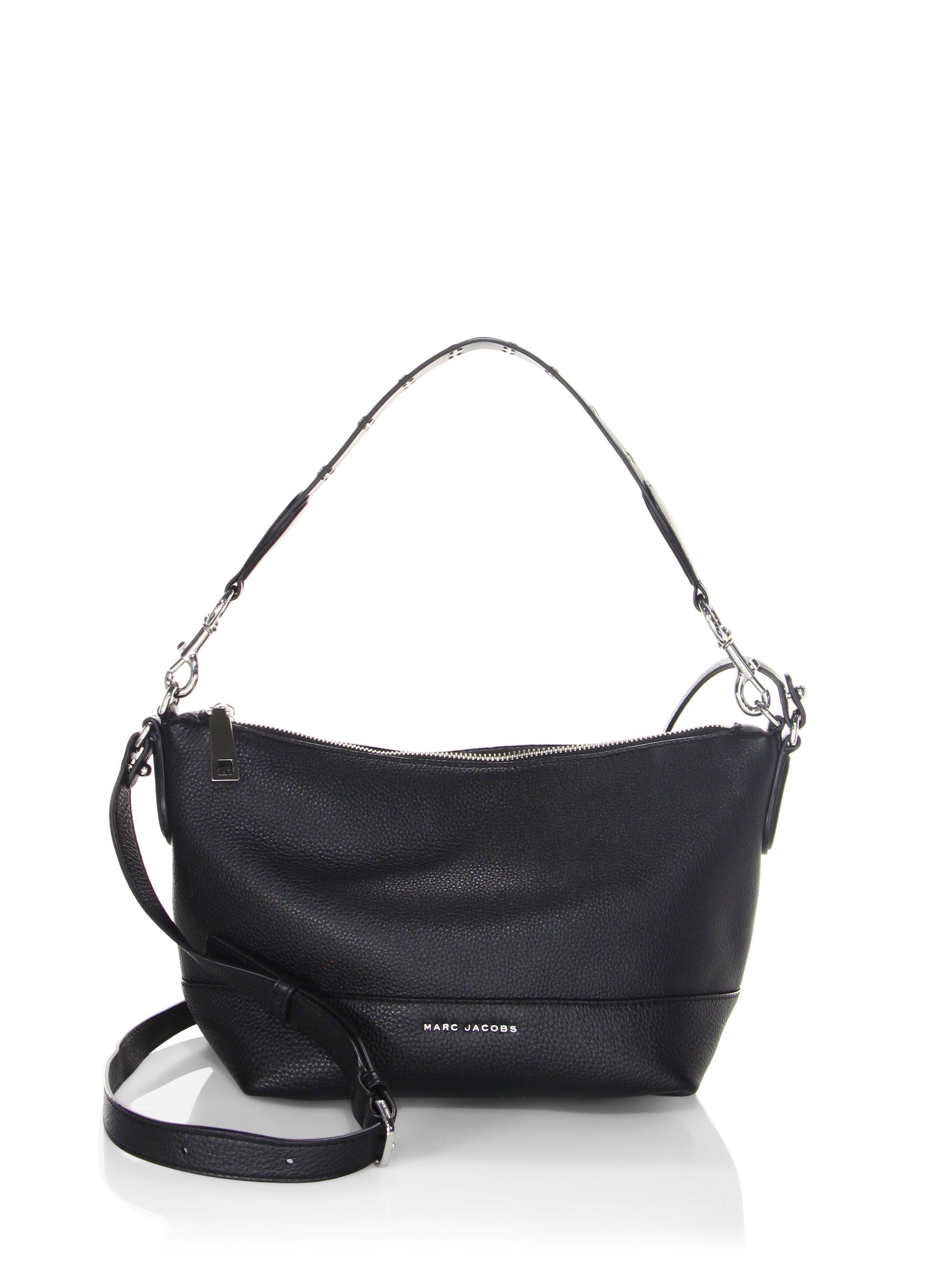 Marc Jacobs Small Grip Leather Crossbody Bag in Black - Lyst