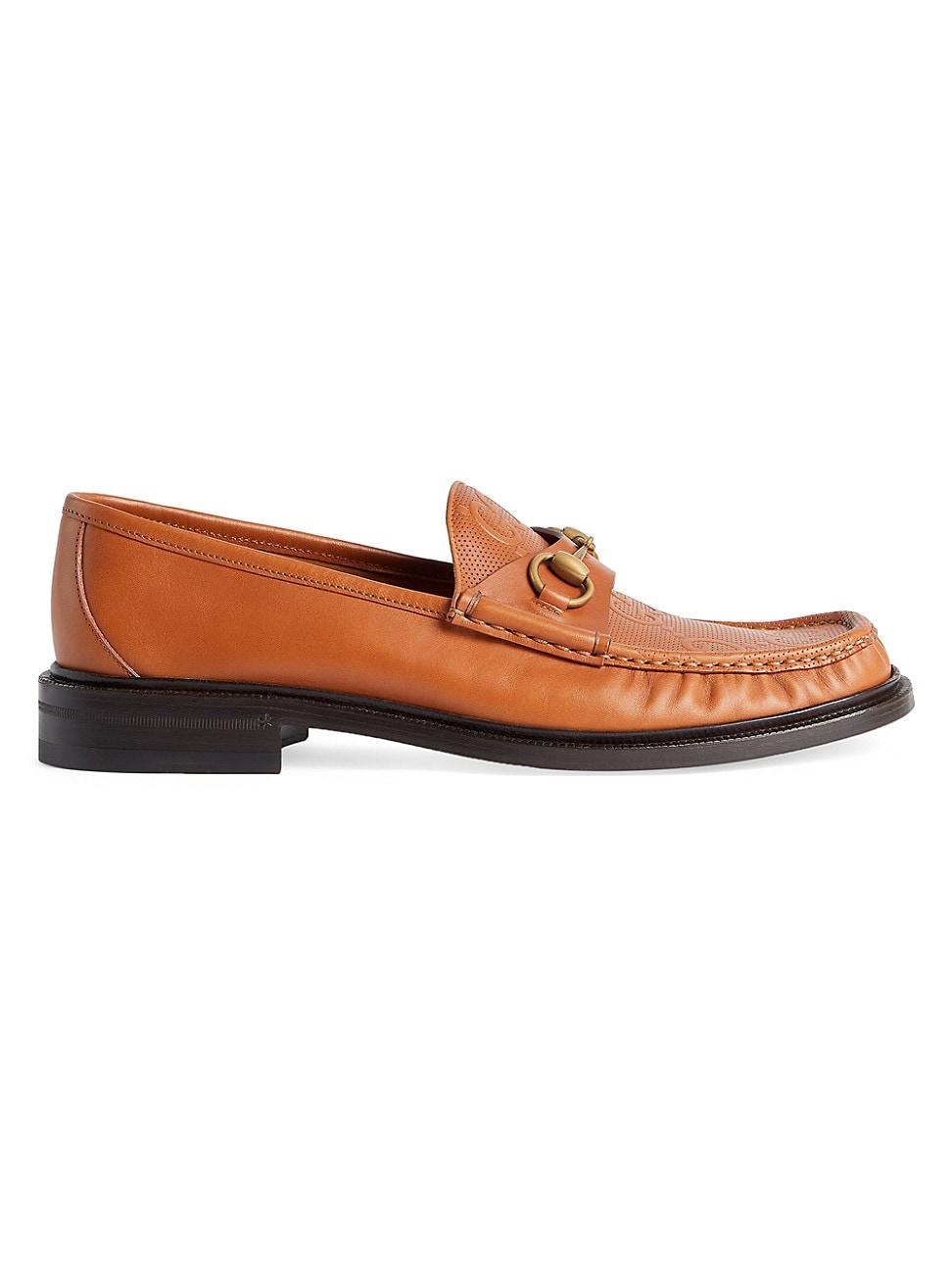 Gucci Wislet Leather Loafers in Brown for Men | Lyst