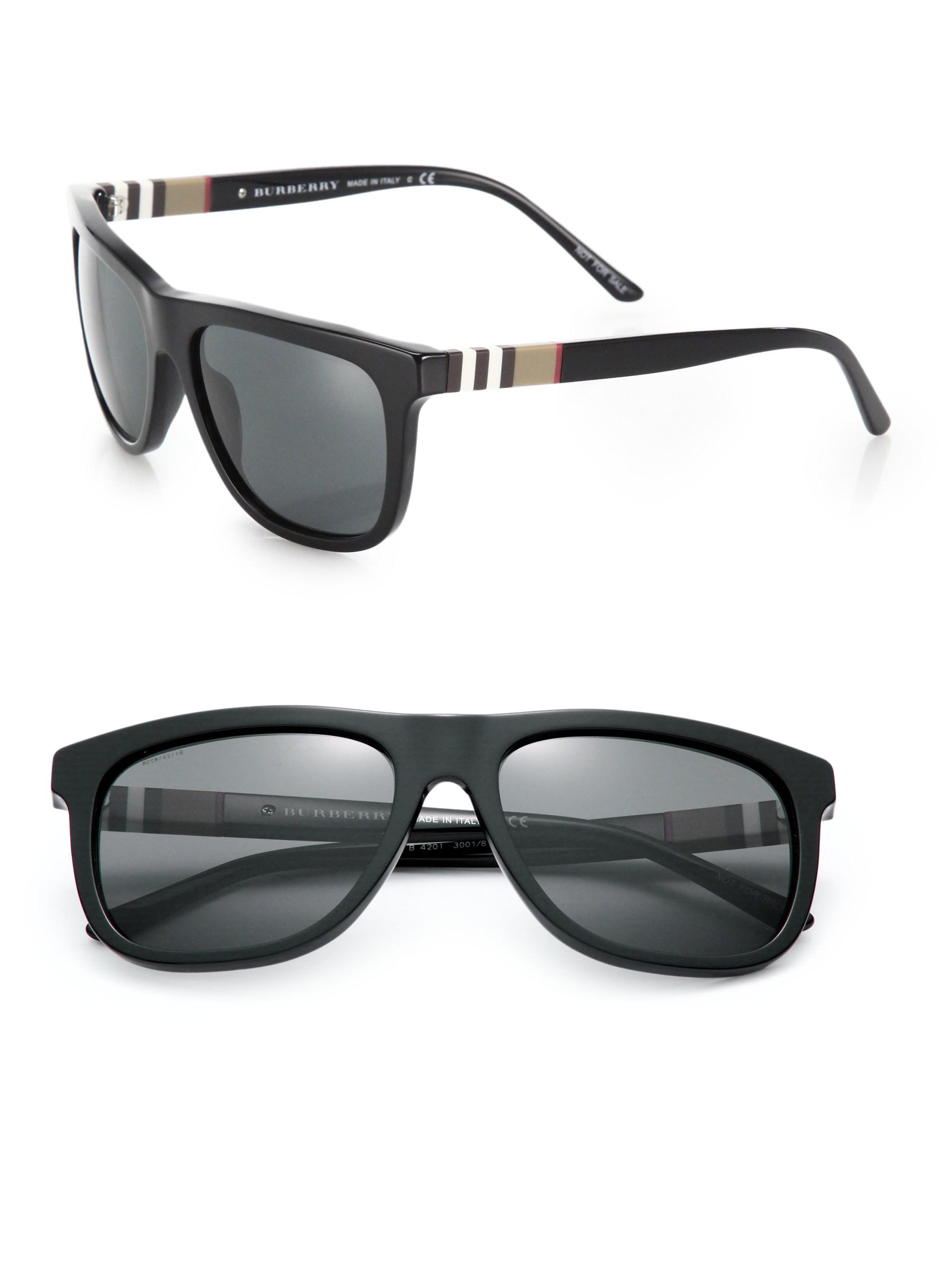 Burberry HouseChecked Square Sunglasses in Black for Men Lyst