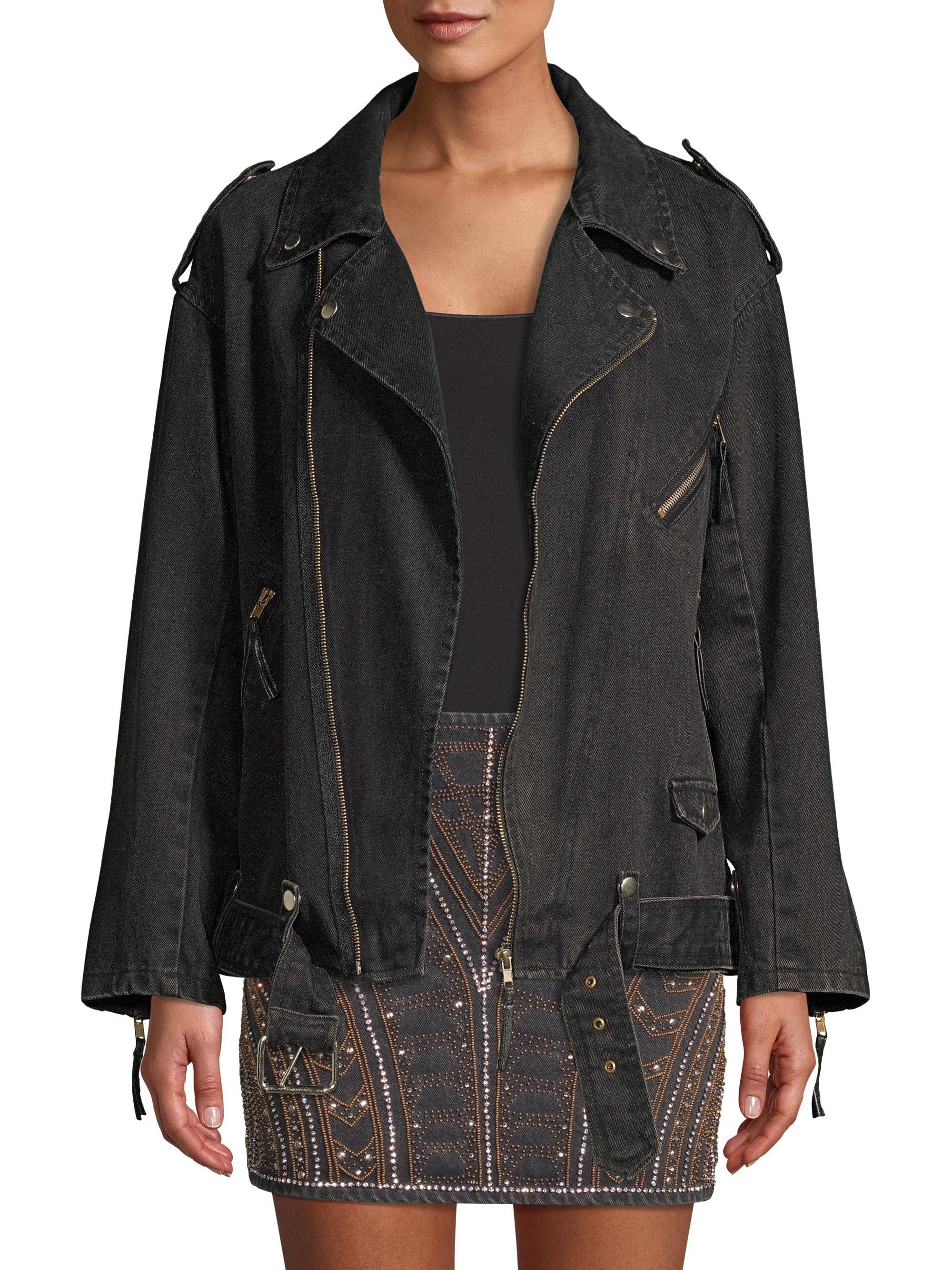 the kooples black denim jacket