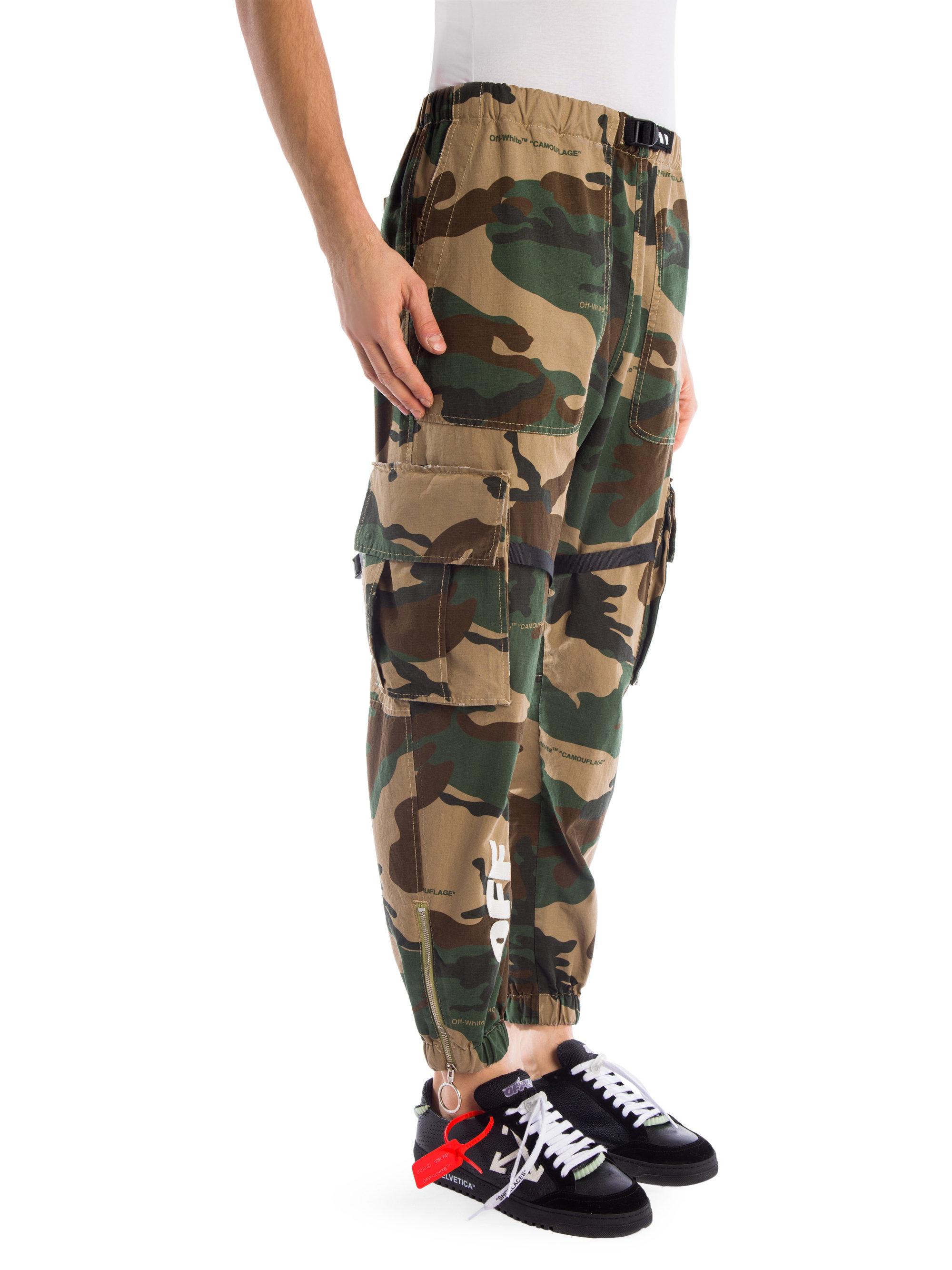 off white camo cargo pants