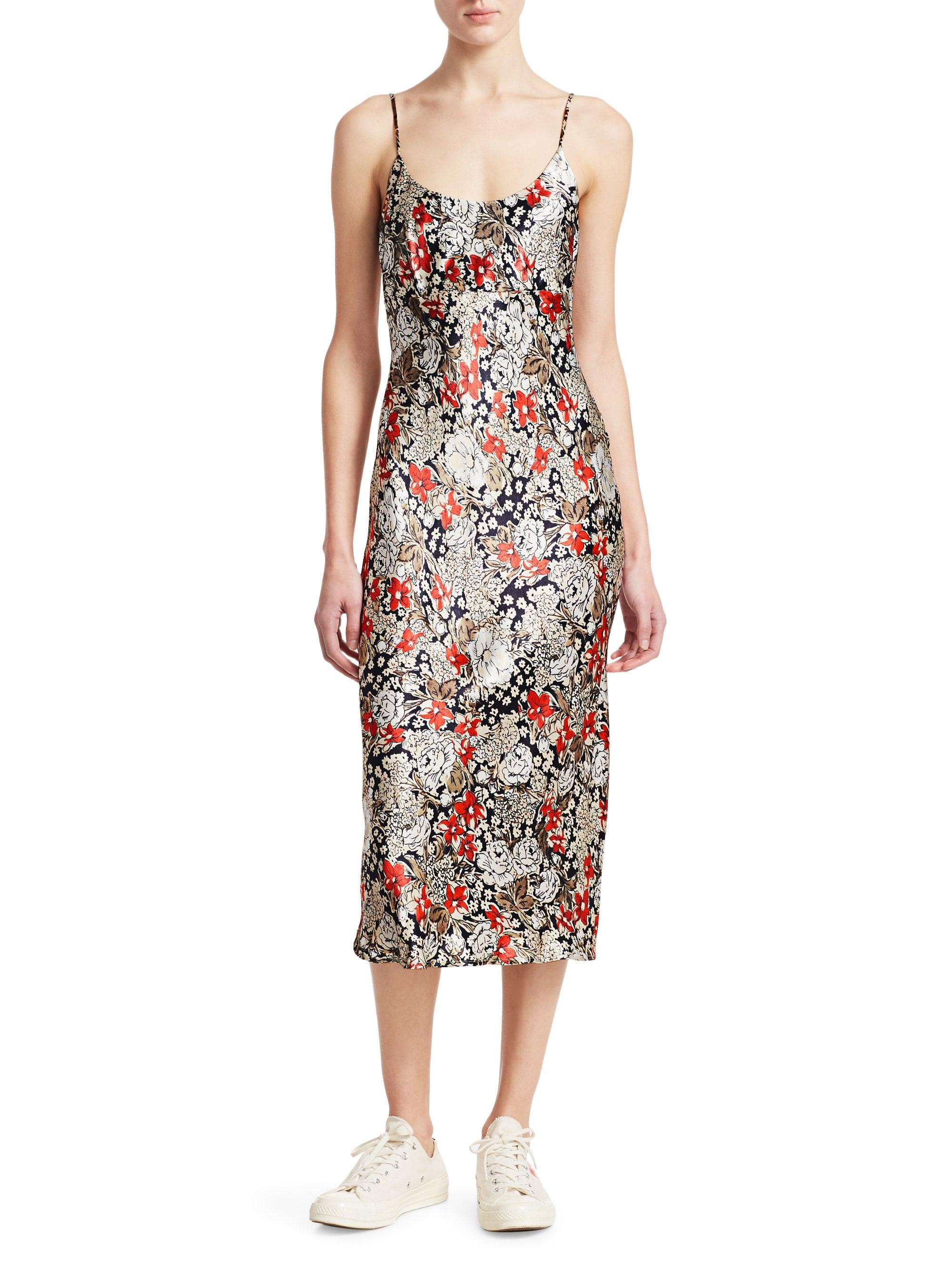 ganni cameron slip dress