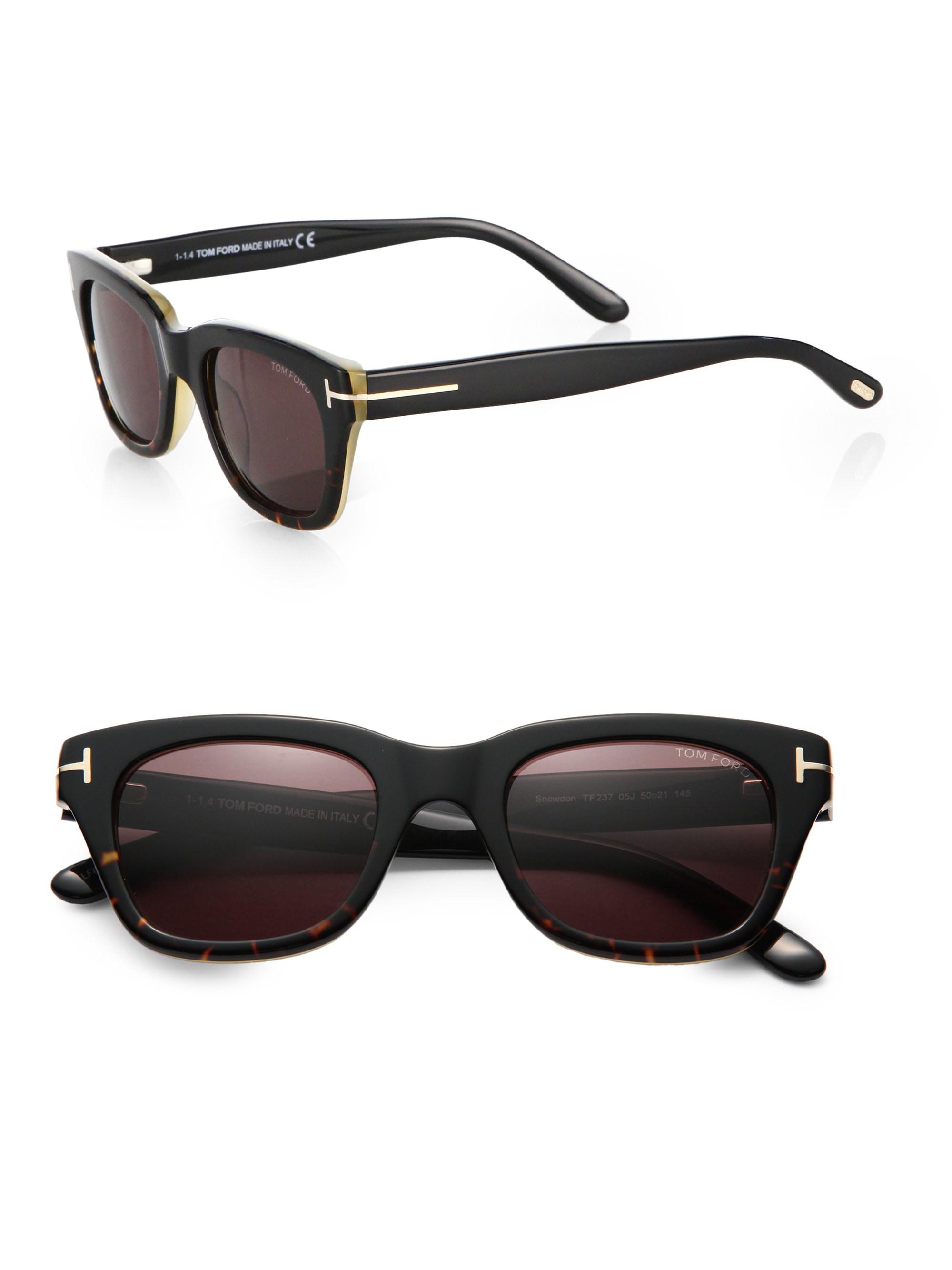 Tom Ford Snowdon Acetate Sunglasses in Black for Men Lyst