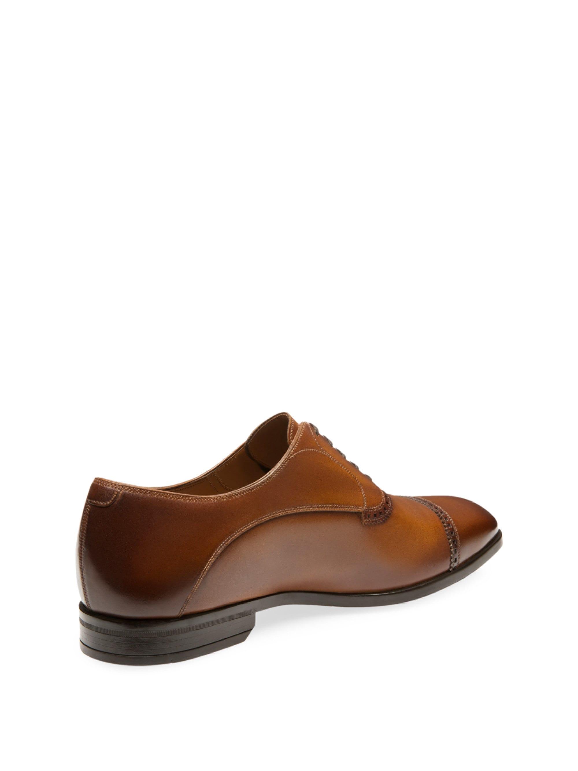 Bally Lamior Cap Toe Leather Dress Shoes in Caramel (Brown Bally Lamior Cap Toe Leather Dress Shoes in Caramel (Brown