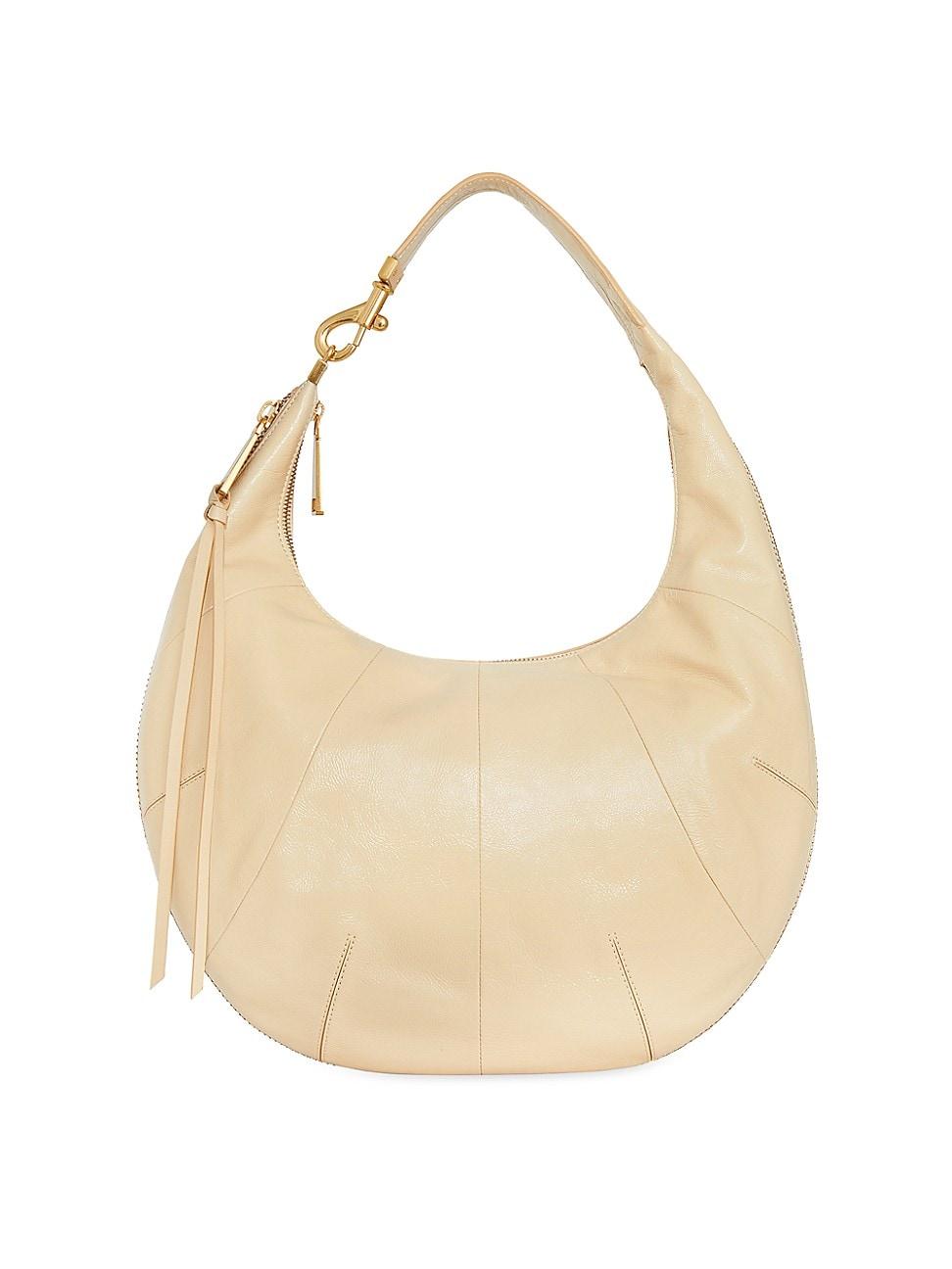 Rebecca Minkoff Croissant Leather Hobo Bag in White | Lyst