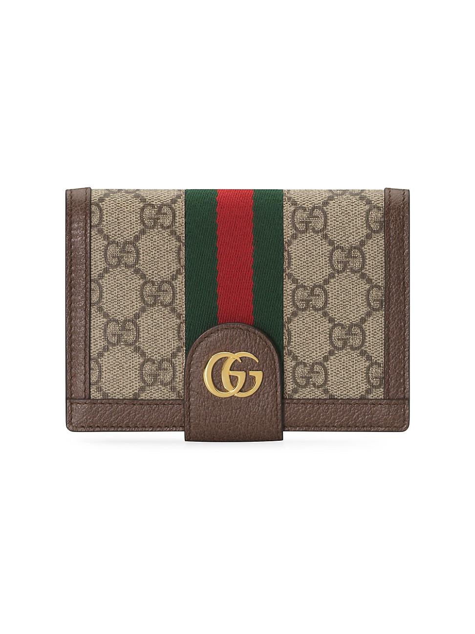 Gucci Beige GG Supreme Canvas Passport Holder